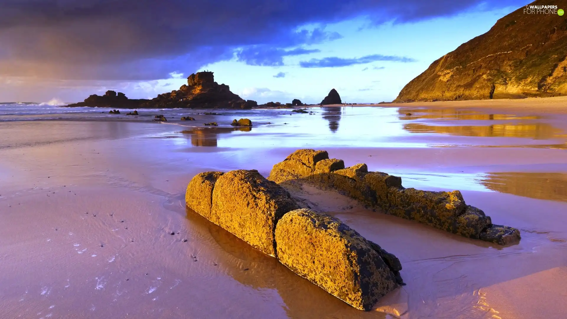 Mountains, sea, rocks