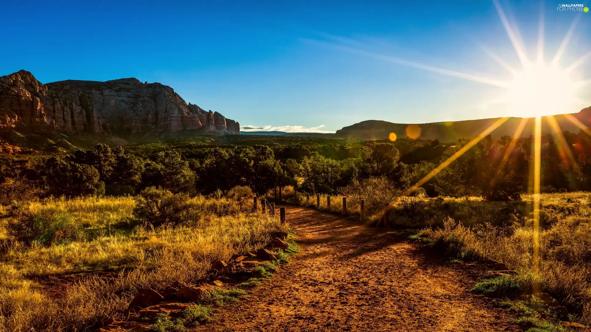 rays of the Sun, Way, Mountains