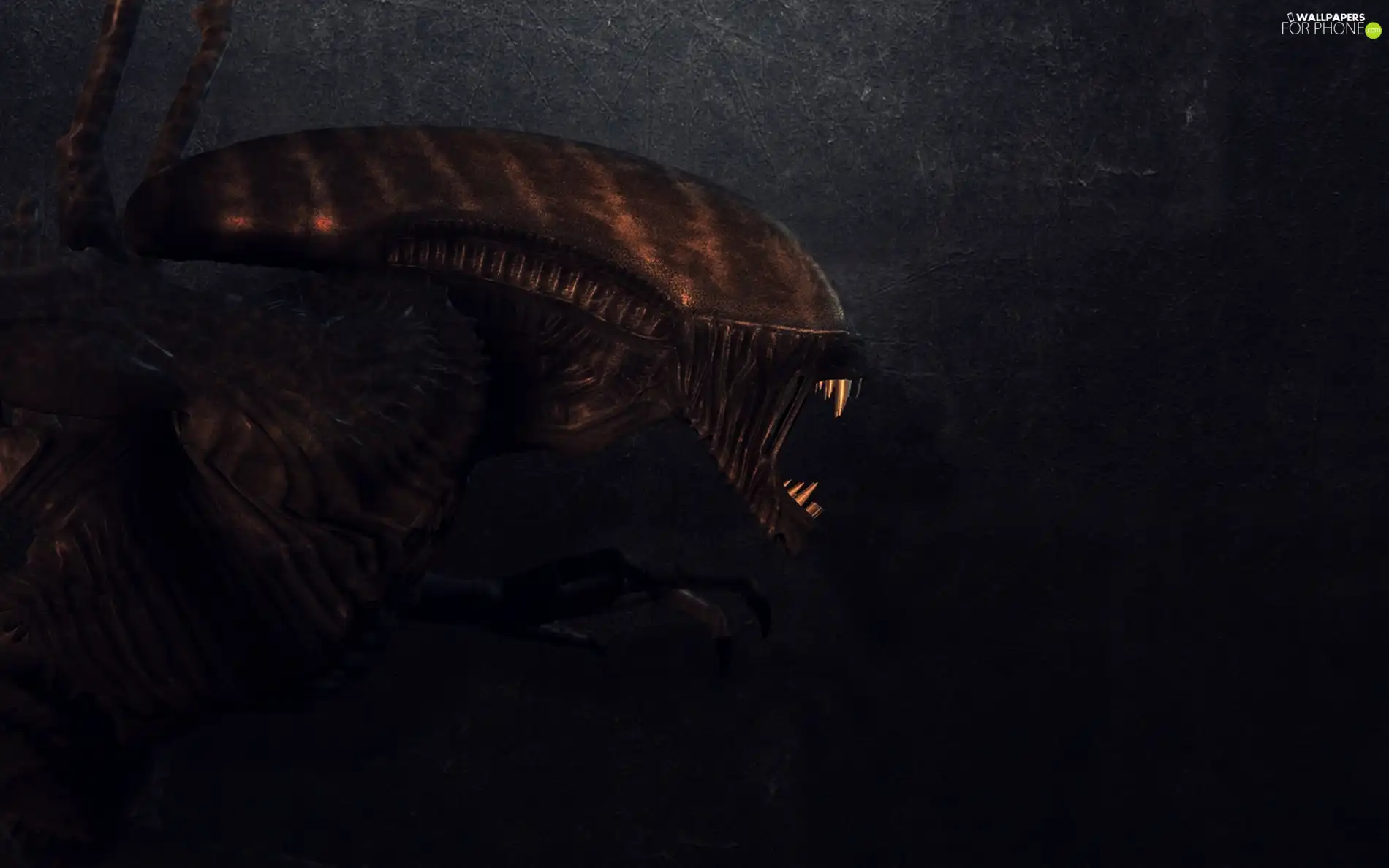 alien, mouth
