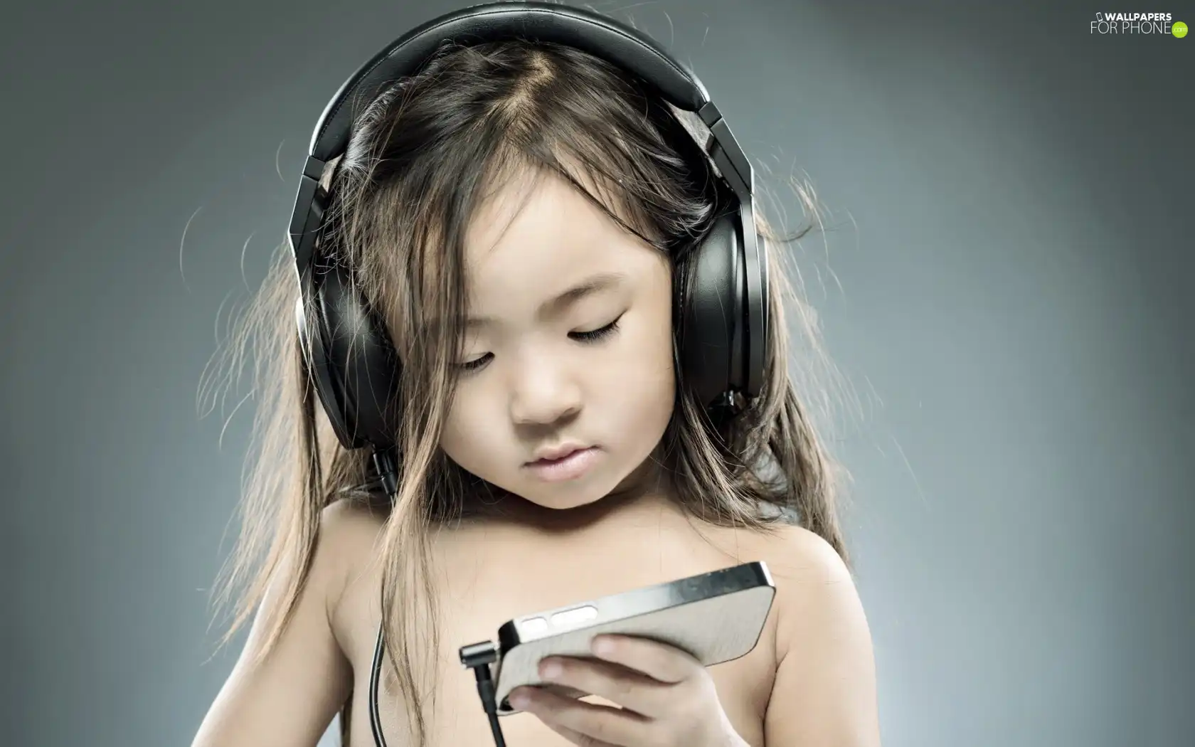 small, HEADPHONES, music, girl