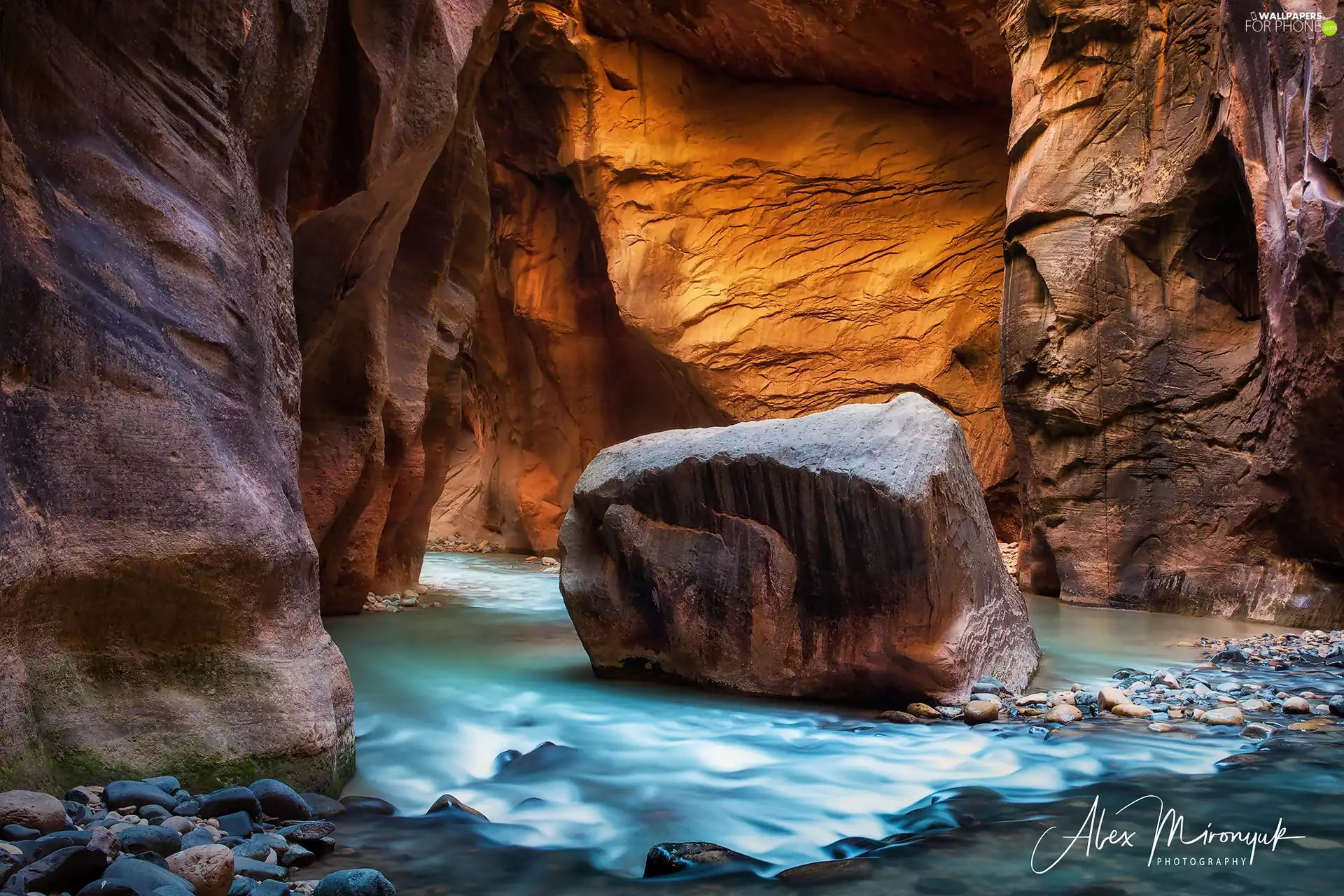 Zion Narrows Canyon, Utah State, canyon, Zion National Park, The United States, Virgin River, rocks