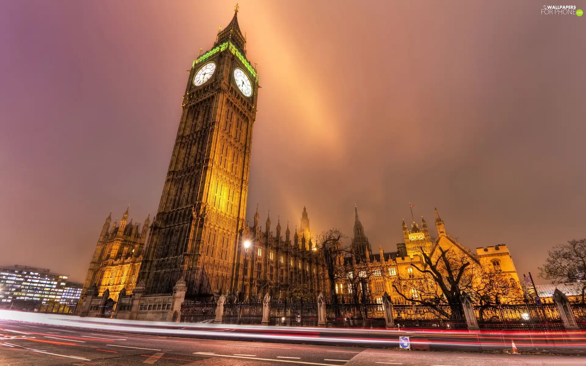 Big Ben, England, Night, London