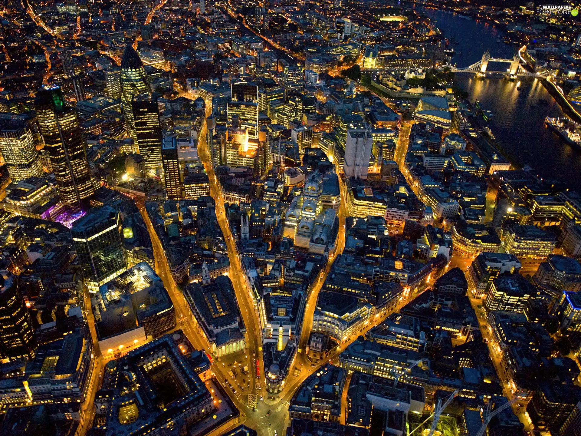 London, night