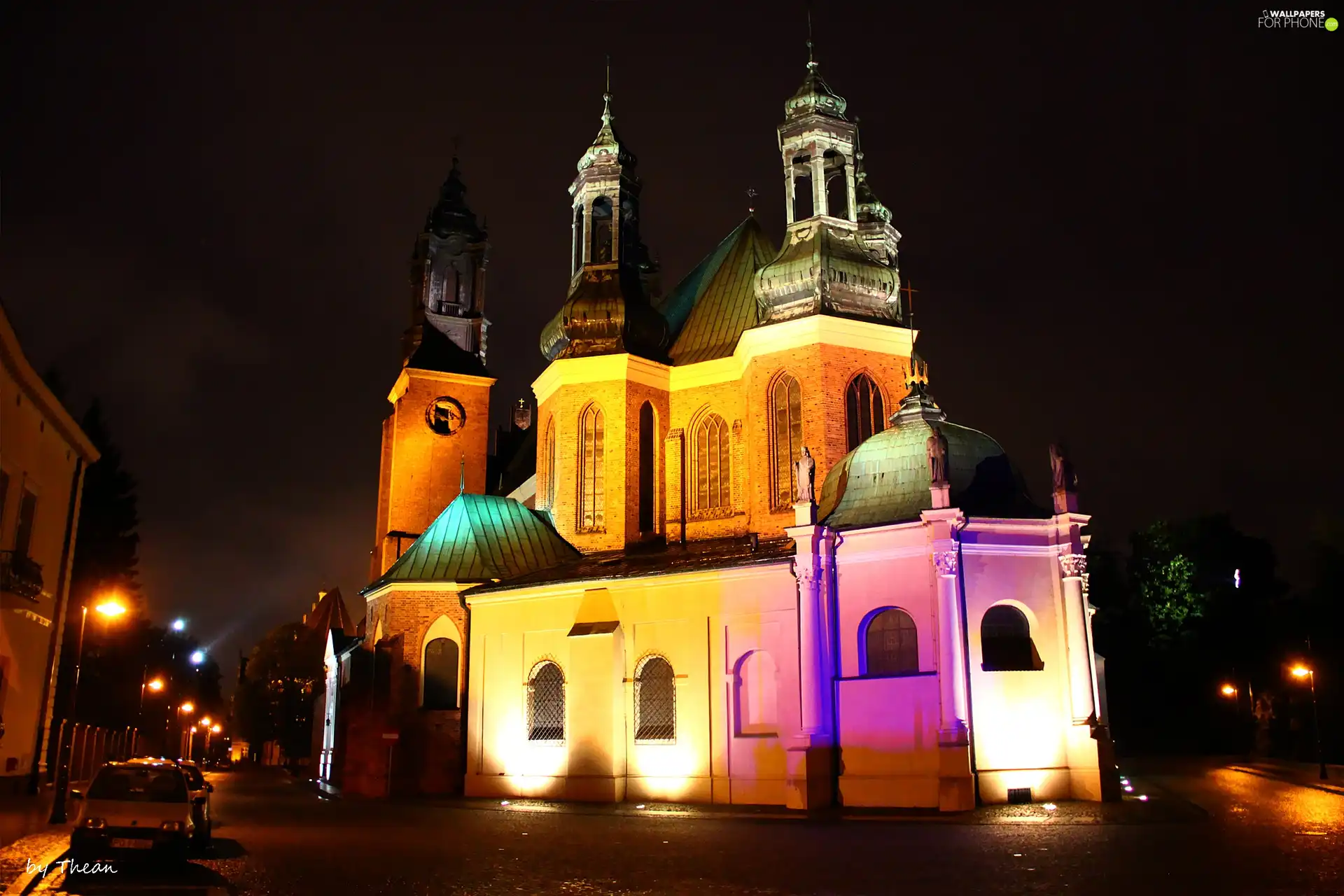 Night, chair, Poznan
