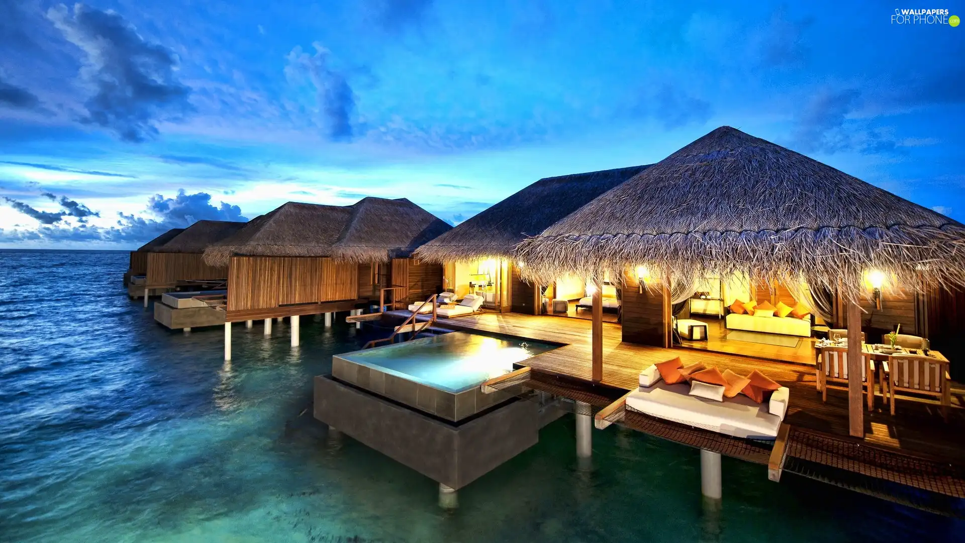 Hotel hall, Maldives, Ocean, Ayada