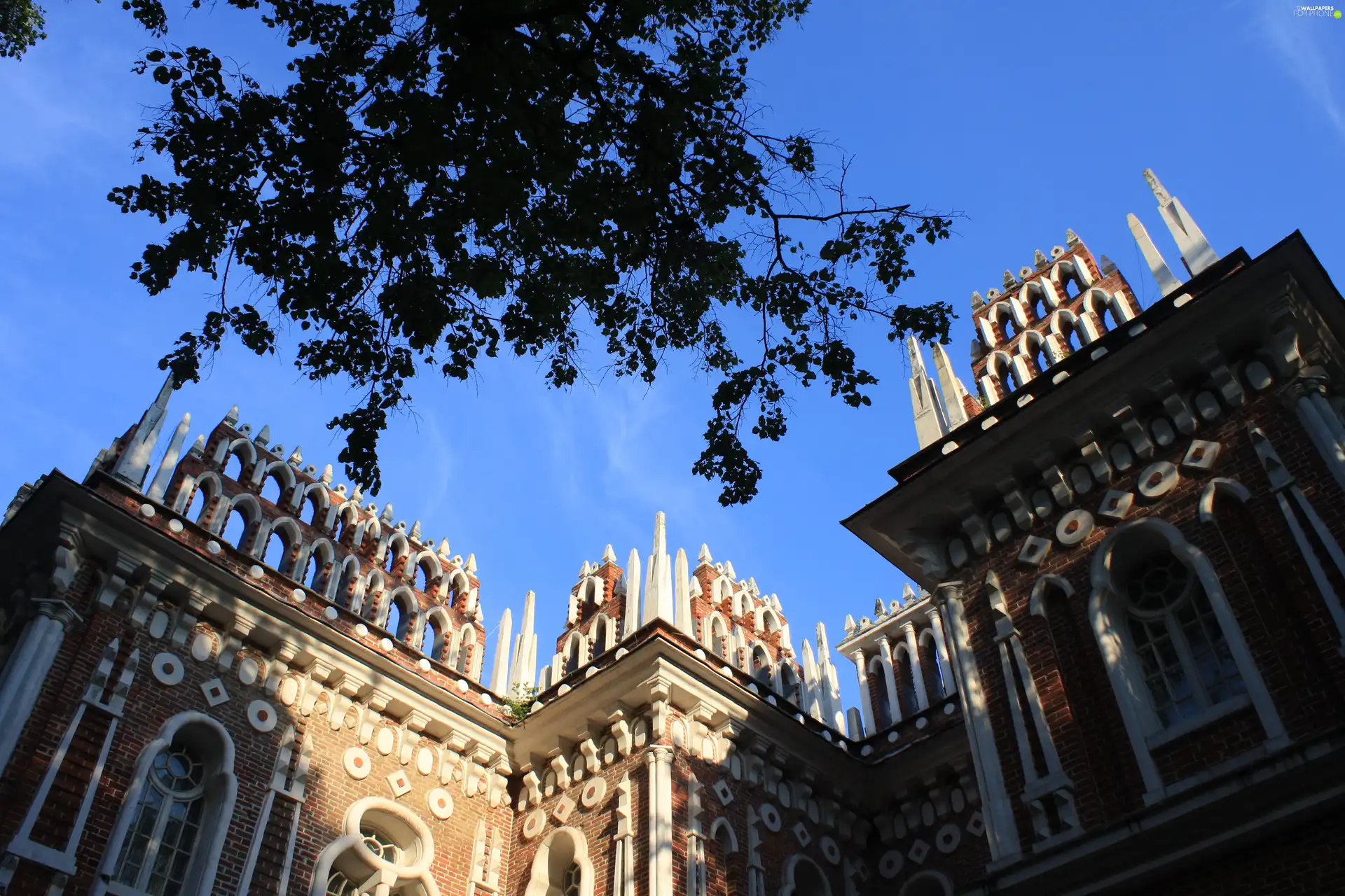Russia, Tsaritsyno, Palace of Catherine II, Moscow