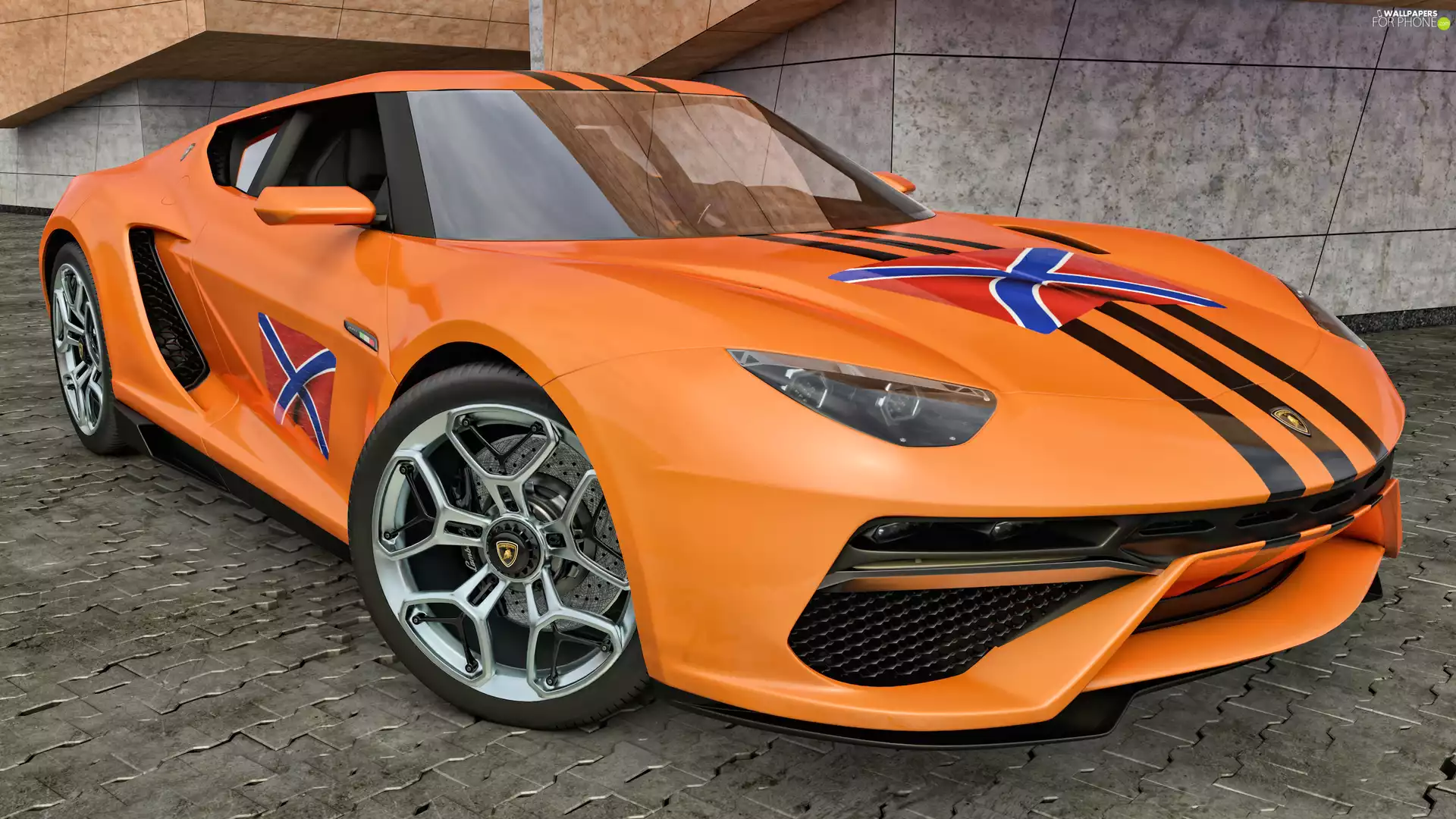 2014, Orange, Lamborghini Asterion Concept