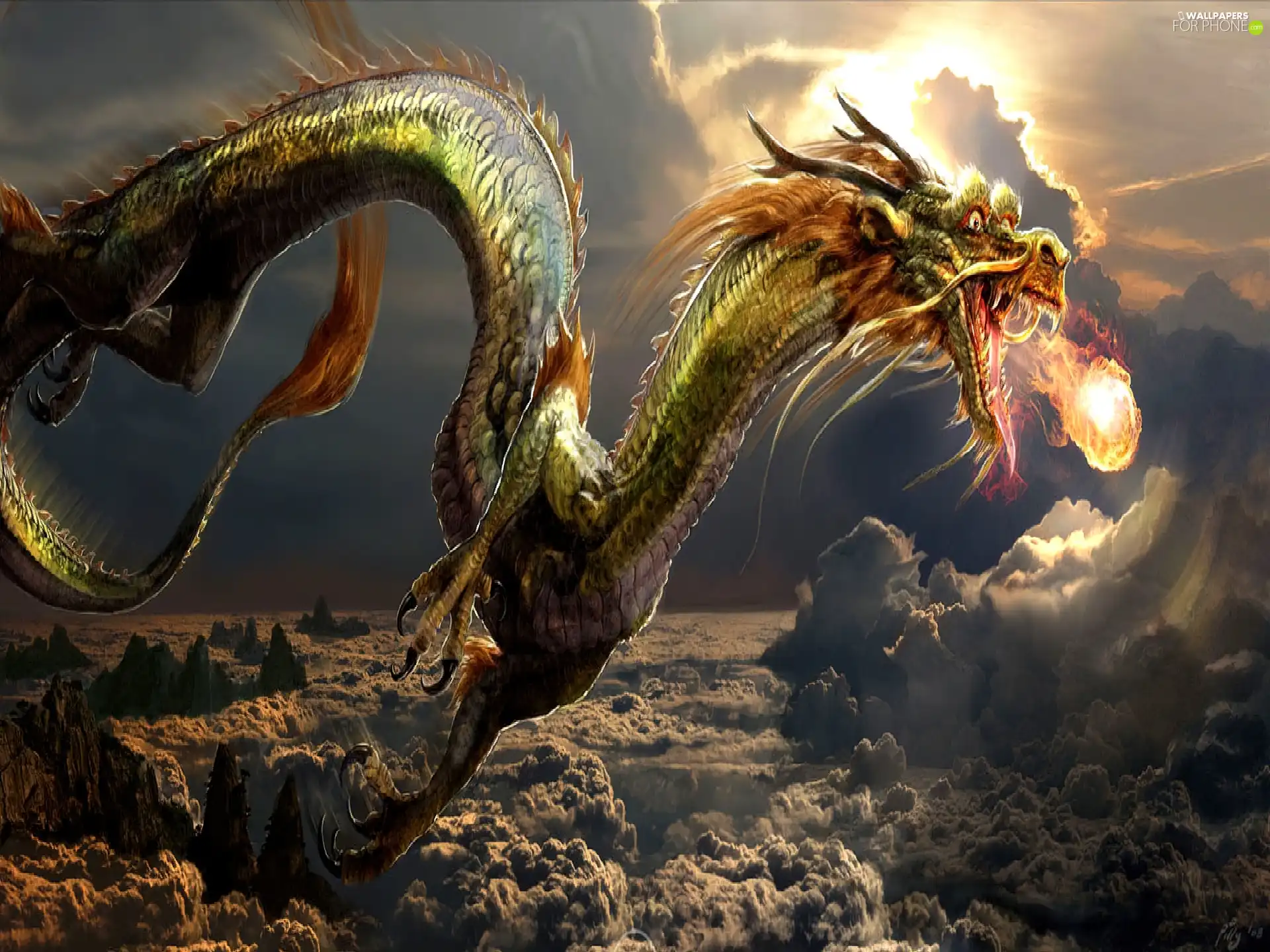 Orb, Dragon, Fire