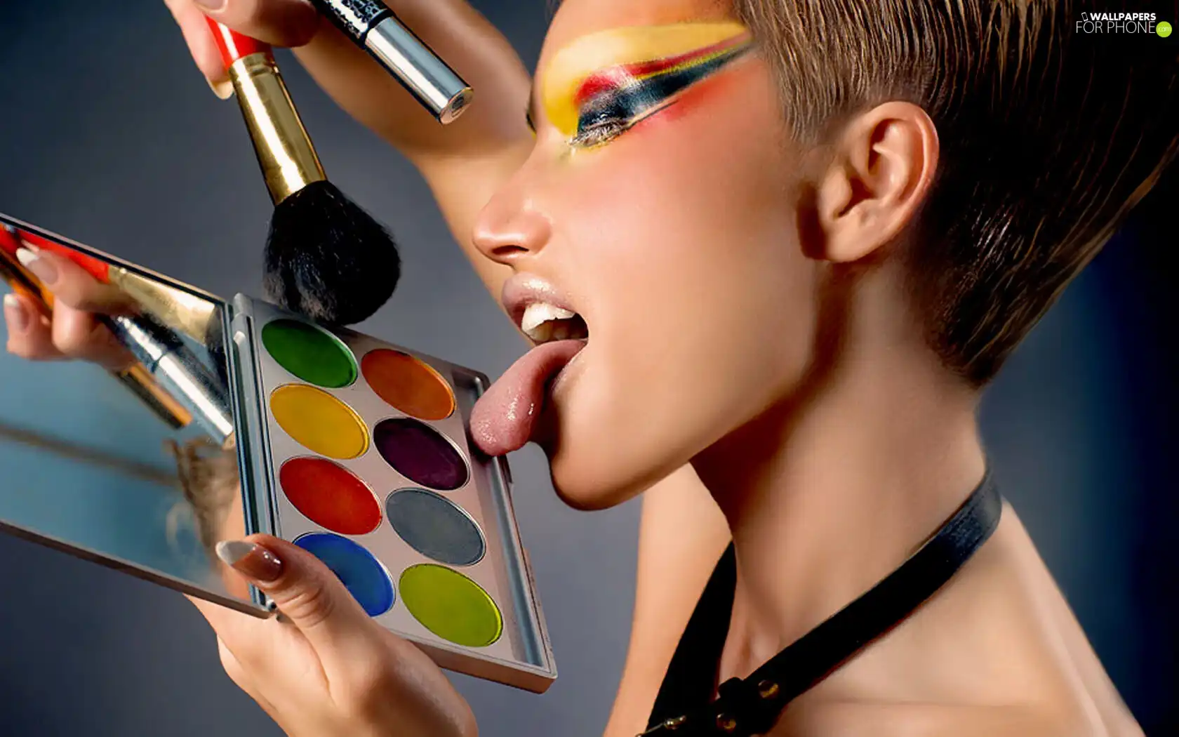 palette, Colour, face, make-up, woman