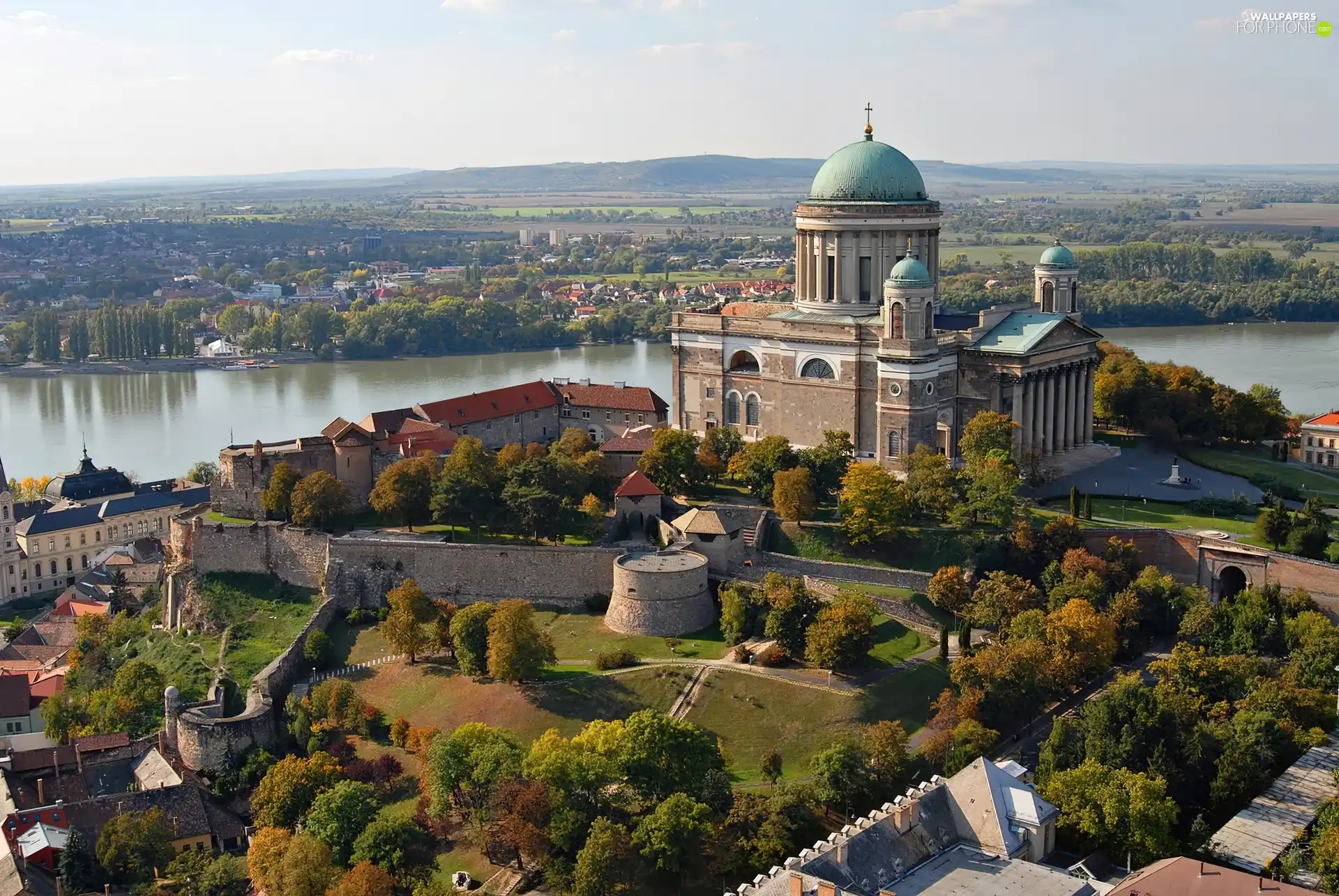 panorama, Esztergom, Hungary