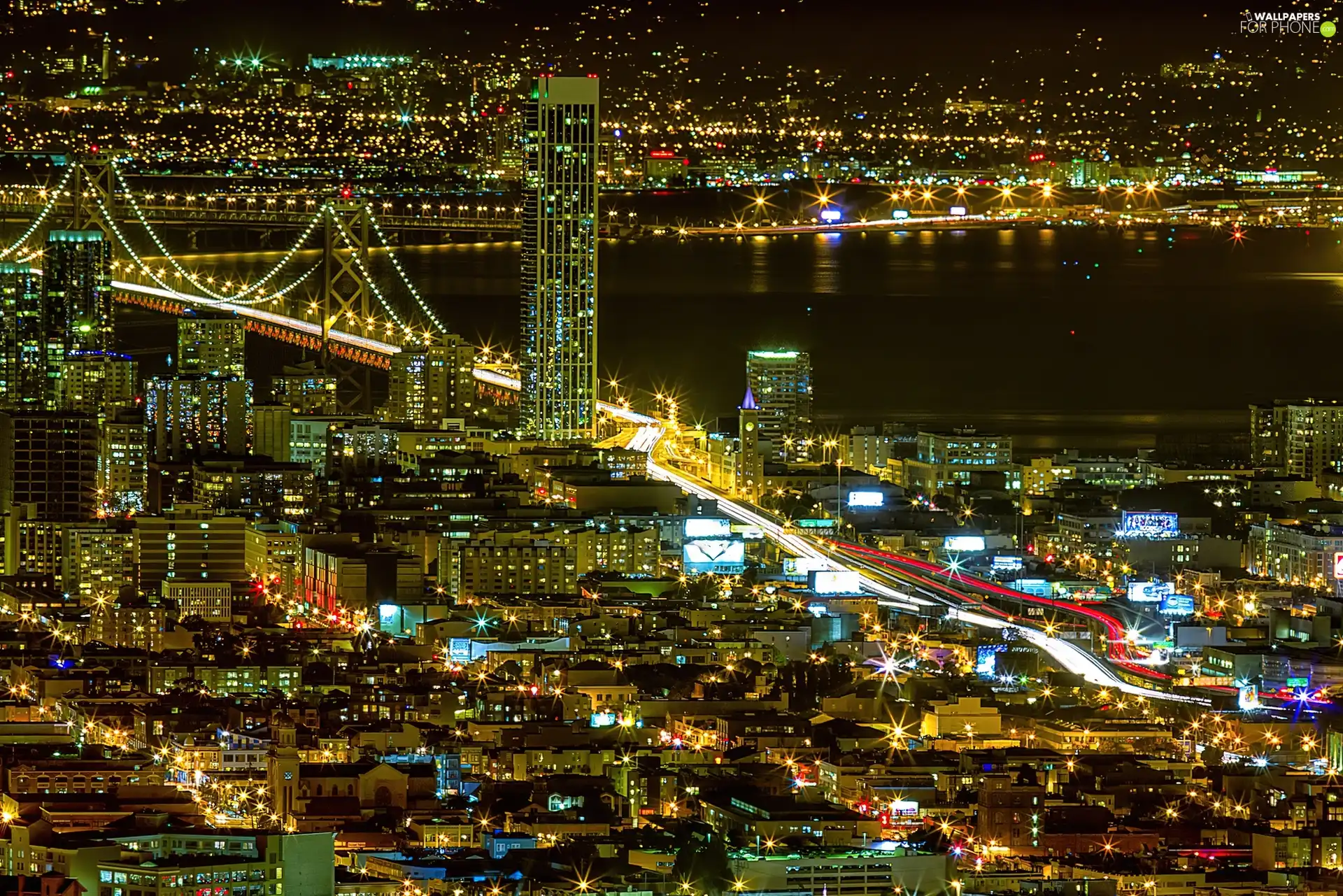night, San Francisco, panorama