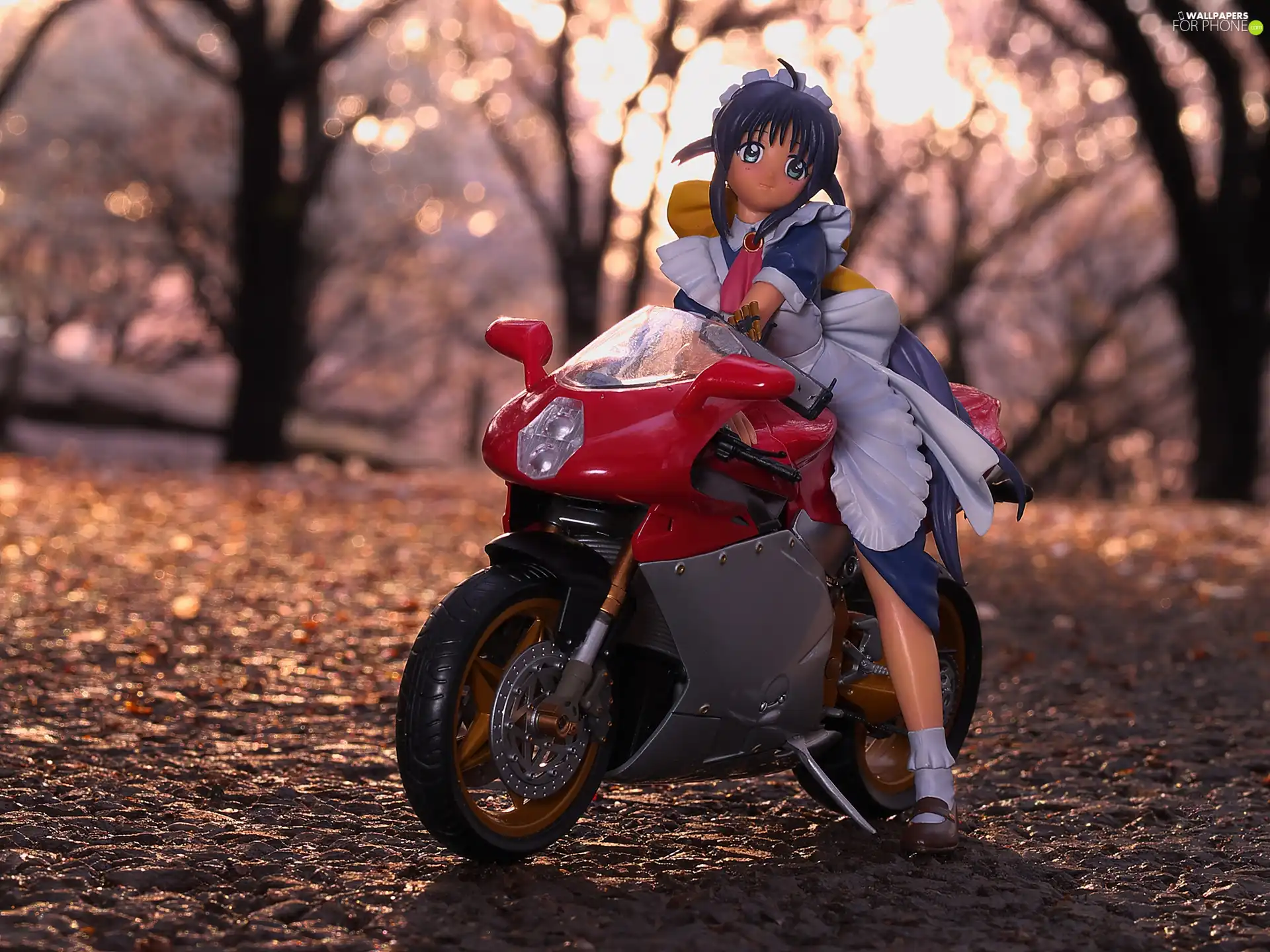 figure, doll, Park, Motorbike