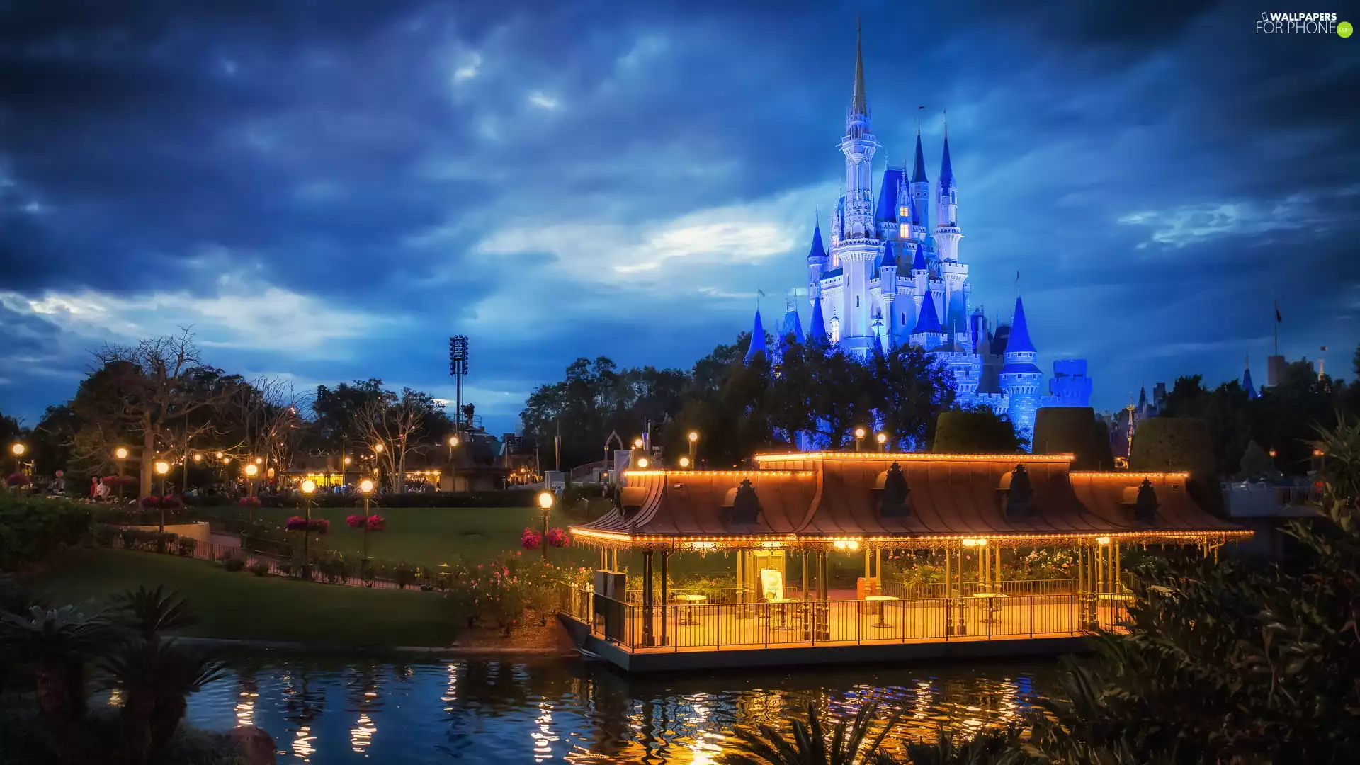 Castle, Magic Kingdom, Floryda, Disneyland, Theme Park, Orlando, The United States