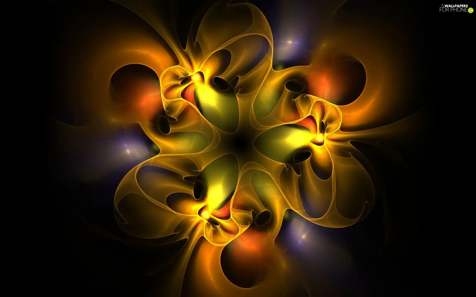 fuzzy, purple, patterns, yellow