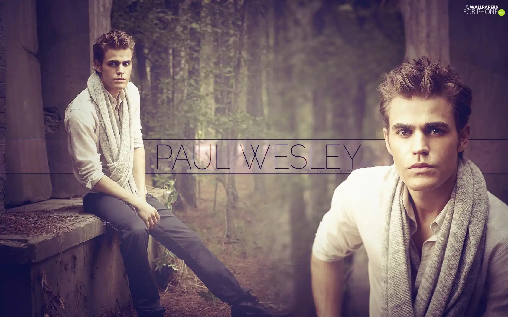 Paul Wesley, shawl