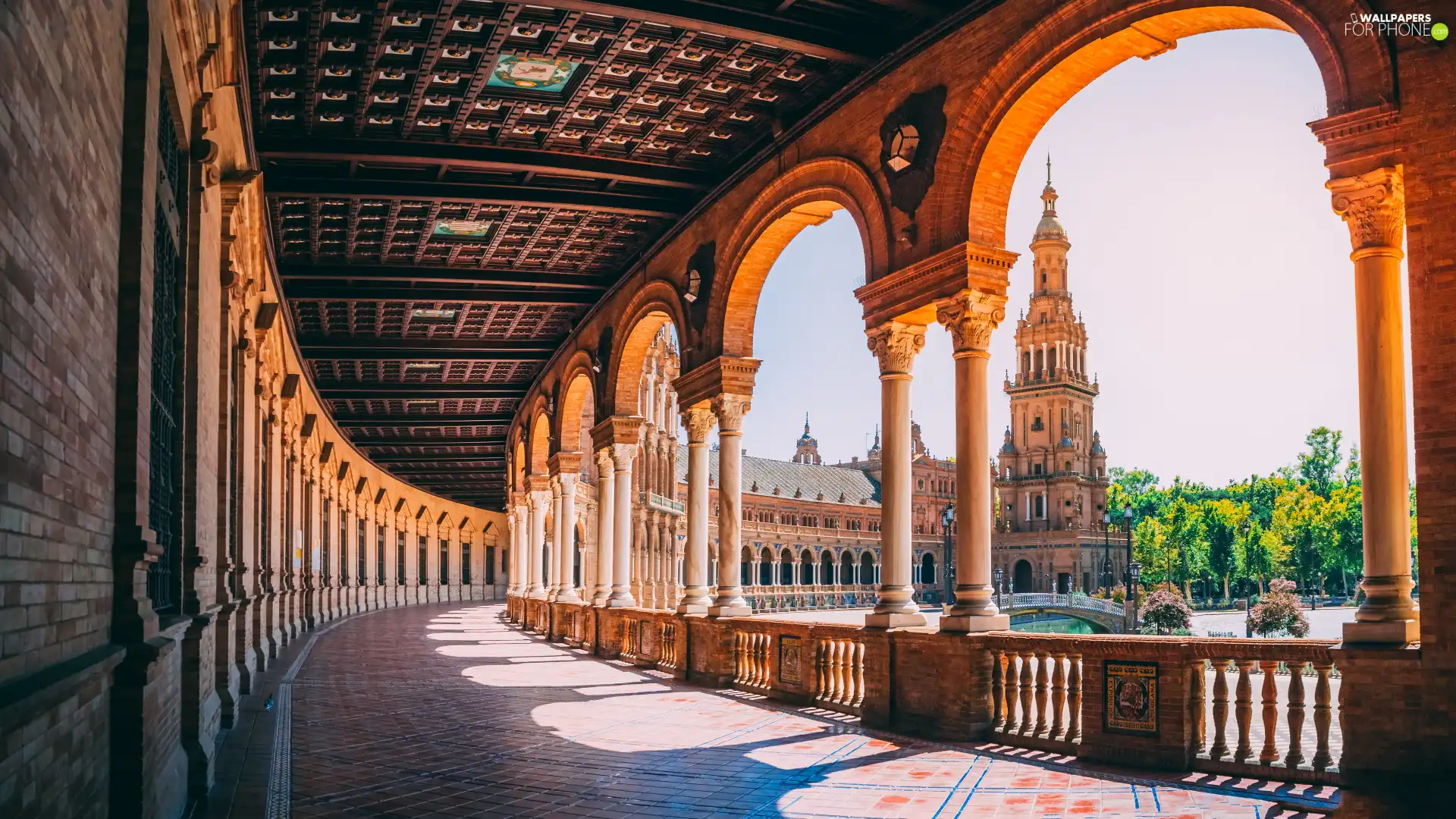 Plaza de Espana, pavilion, Andalusia, Seville, Spain