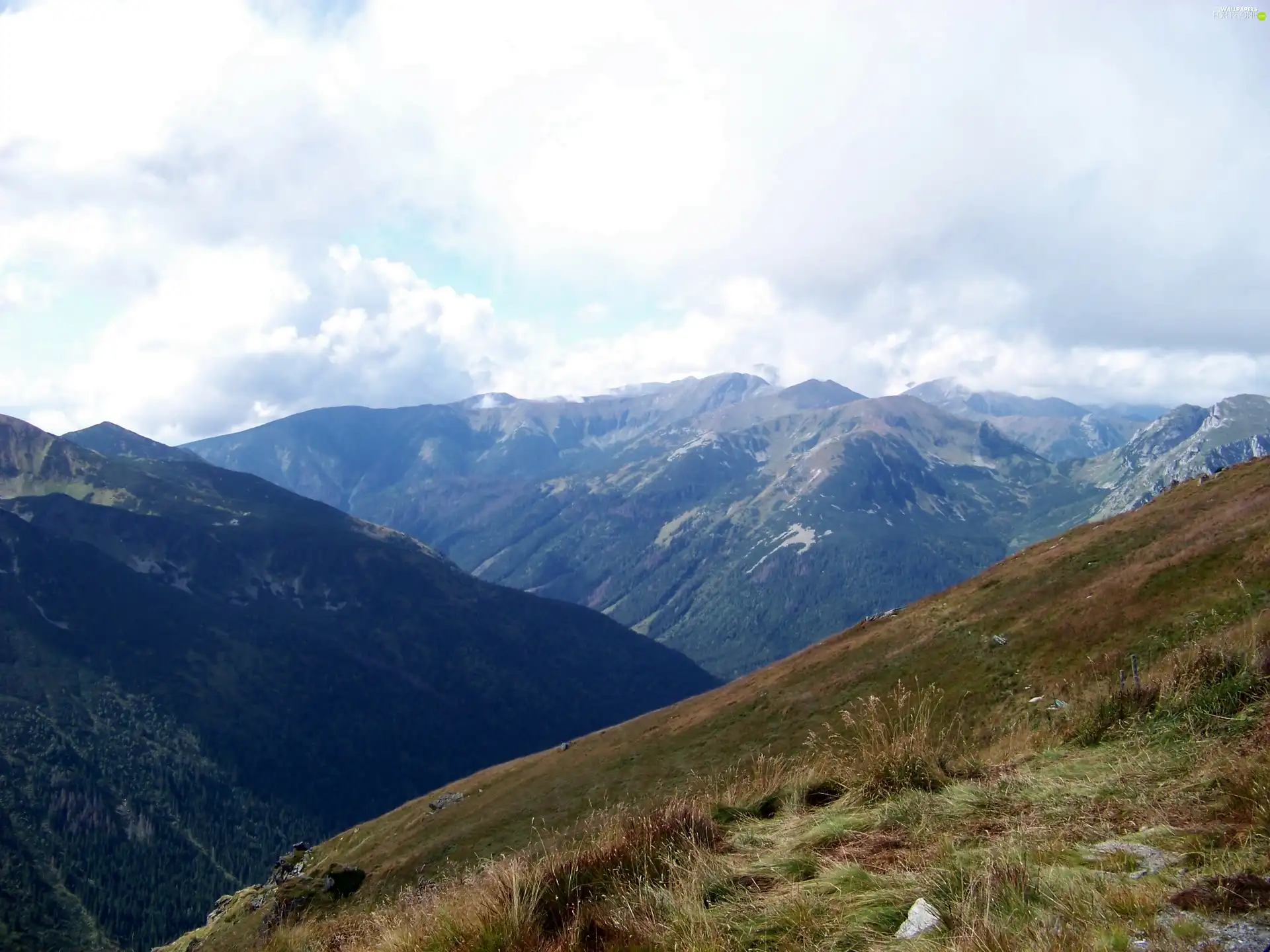 peaks, Mountains, pass