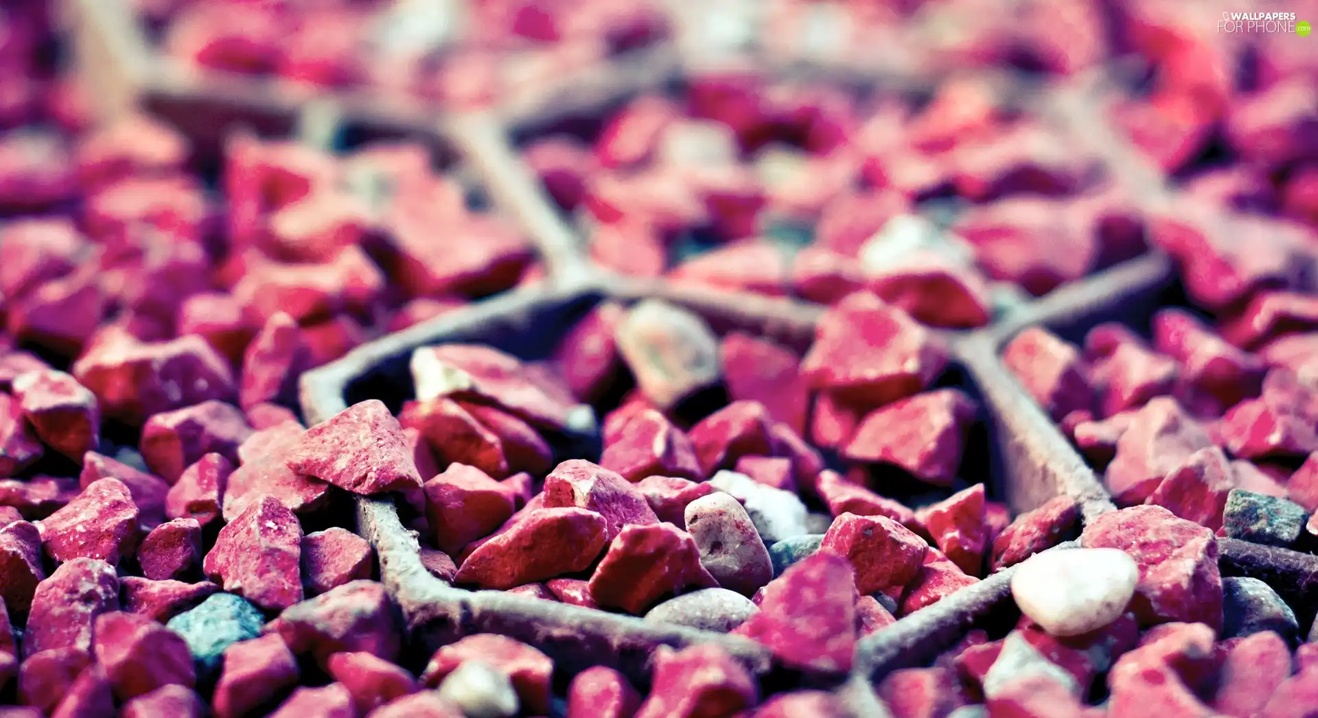 Pink, pebbles