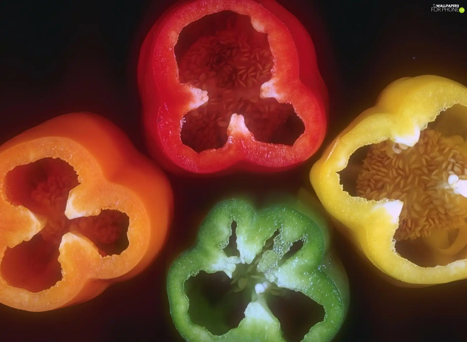 peppers, four, colors