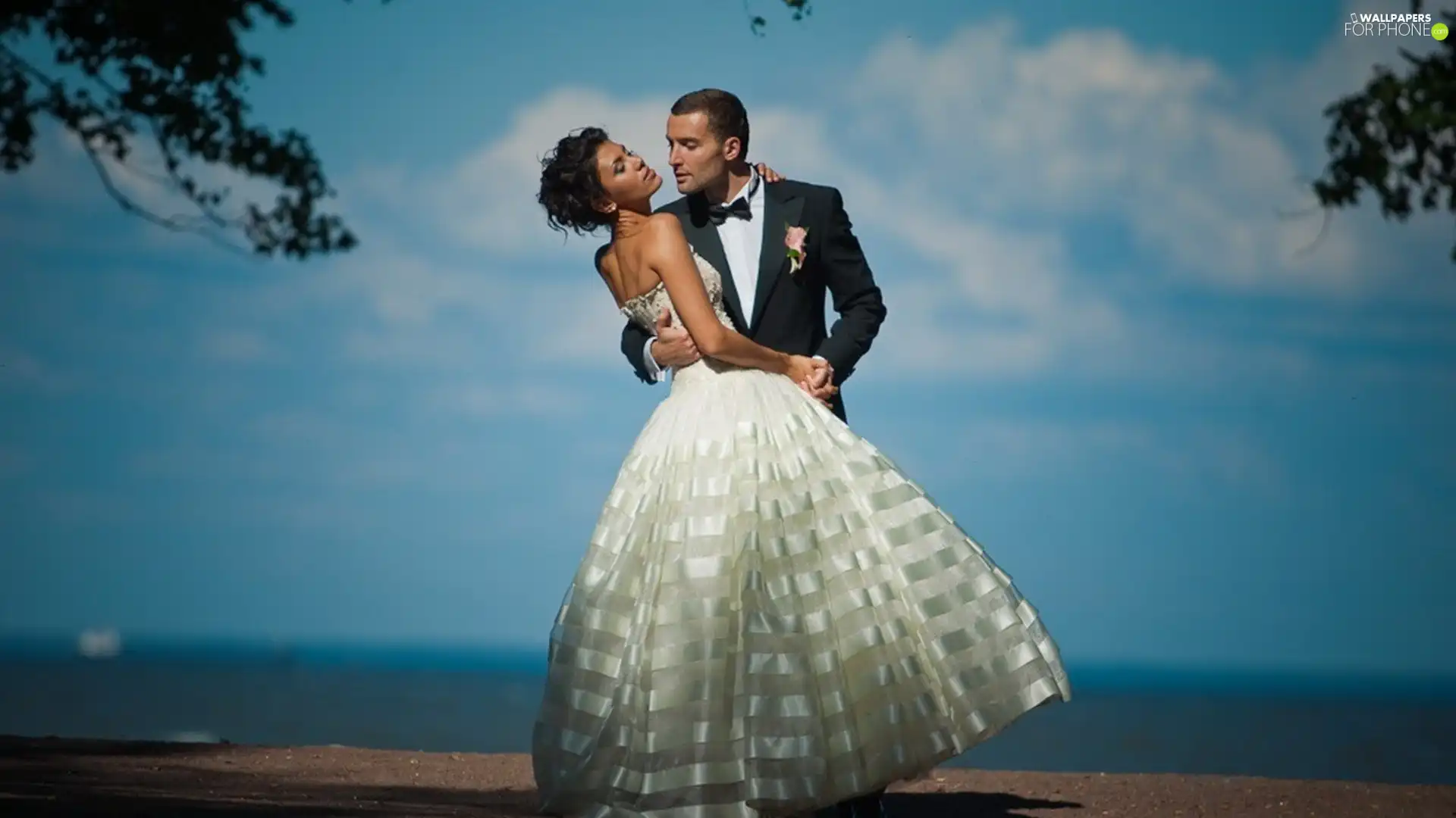 she, wedding, photo, he