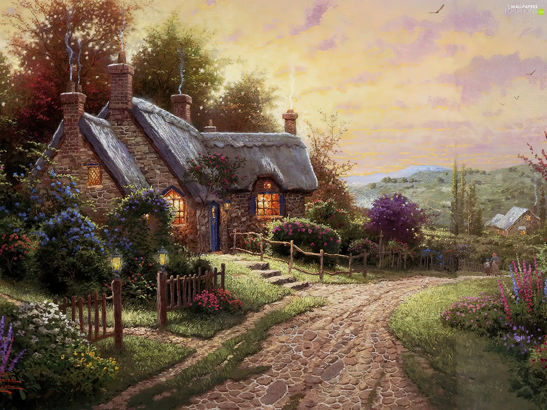 country, garden, picture, Home