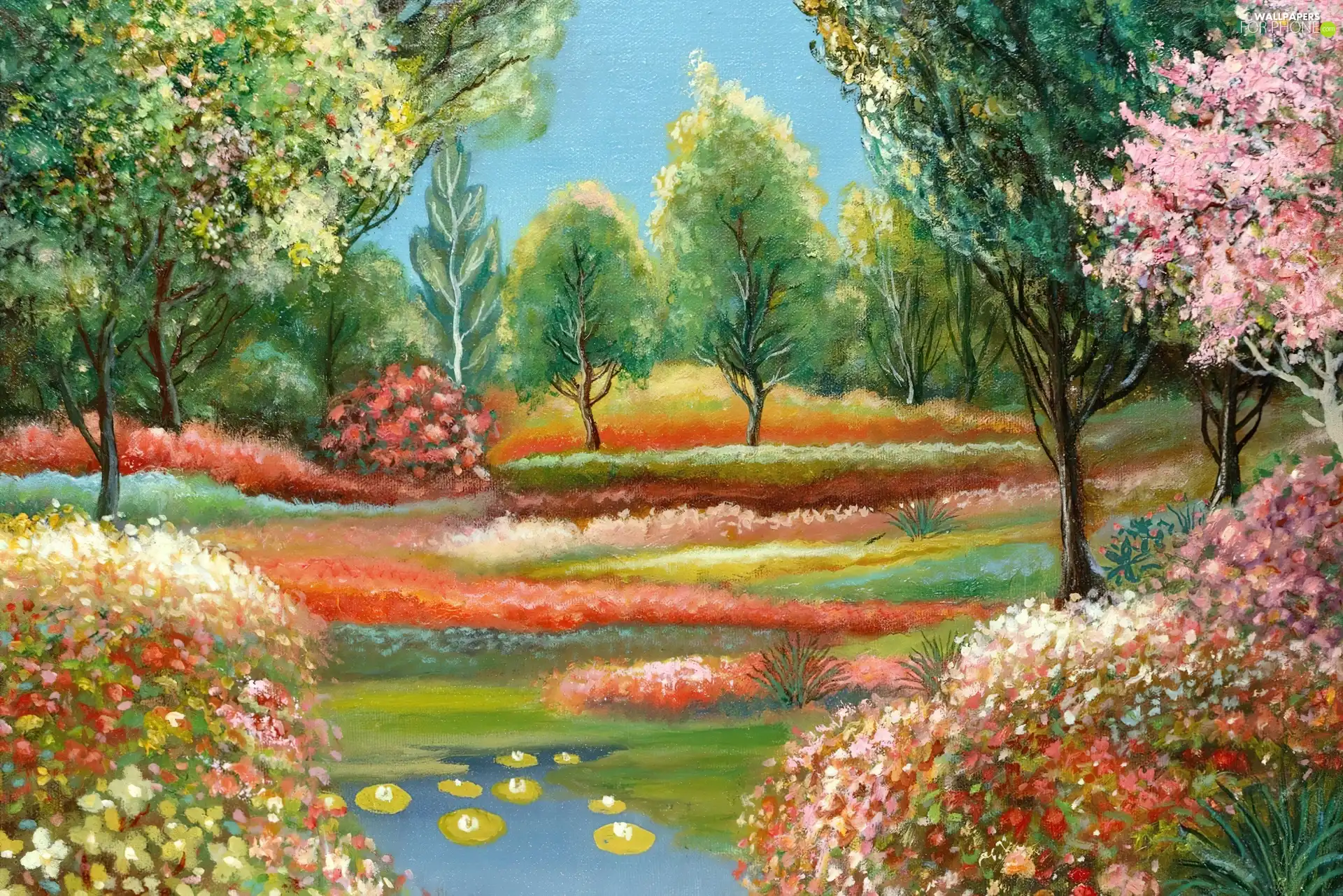 picture, Spring, landscape