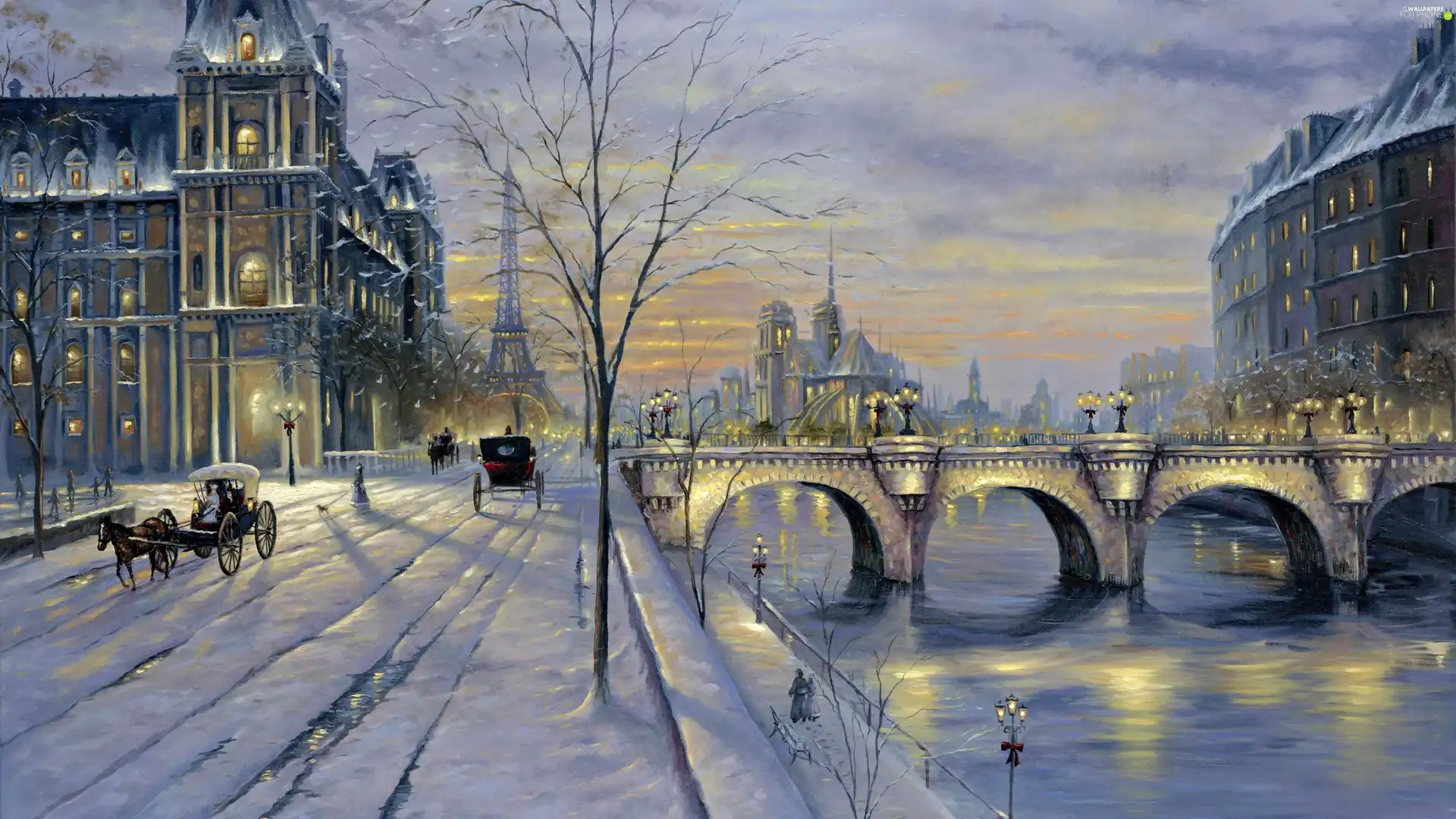 picture, Paris, winter