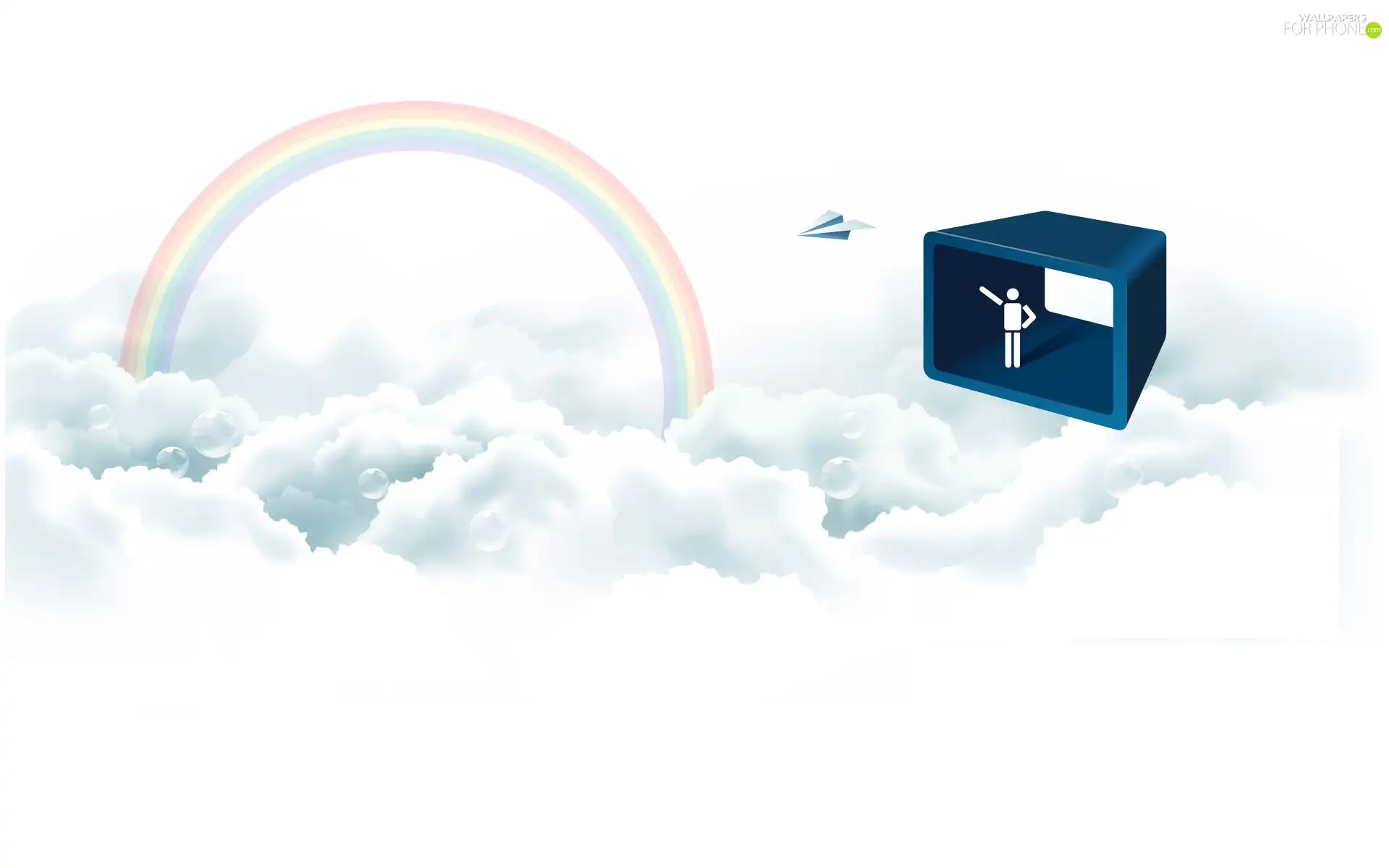 clouds, Great Rainbows, plane