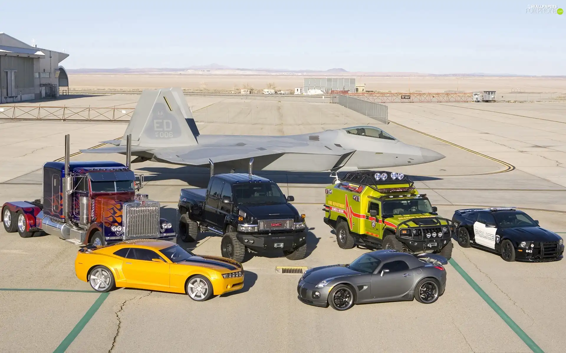 plane, Hangar, different, cars, airport