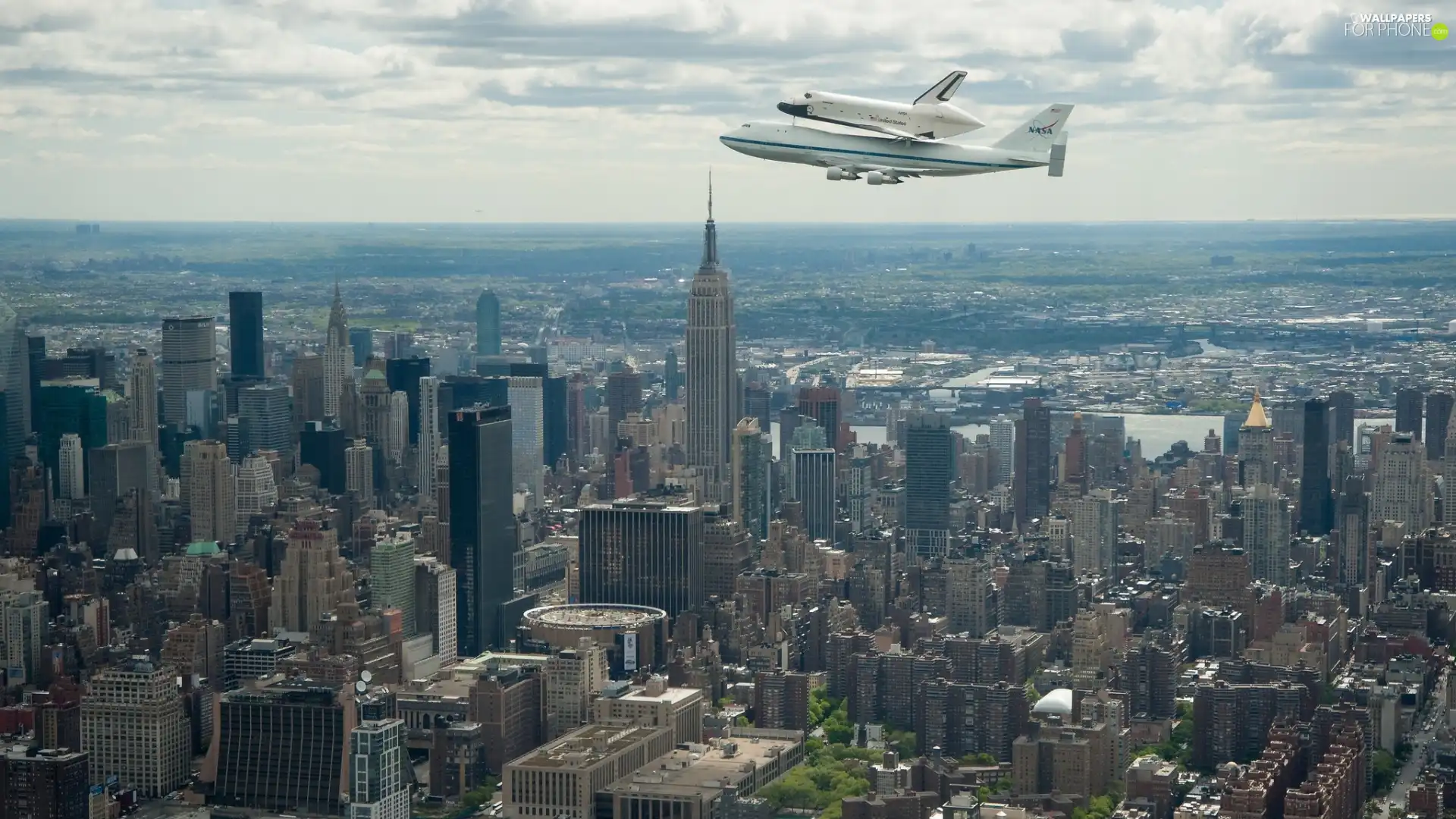 panorama, New York, Planes, town
