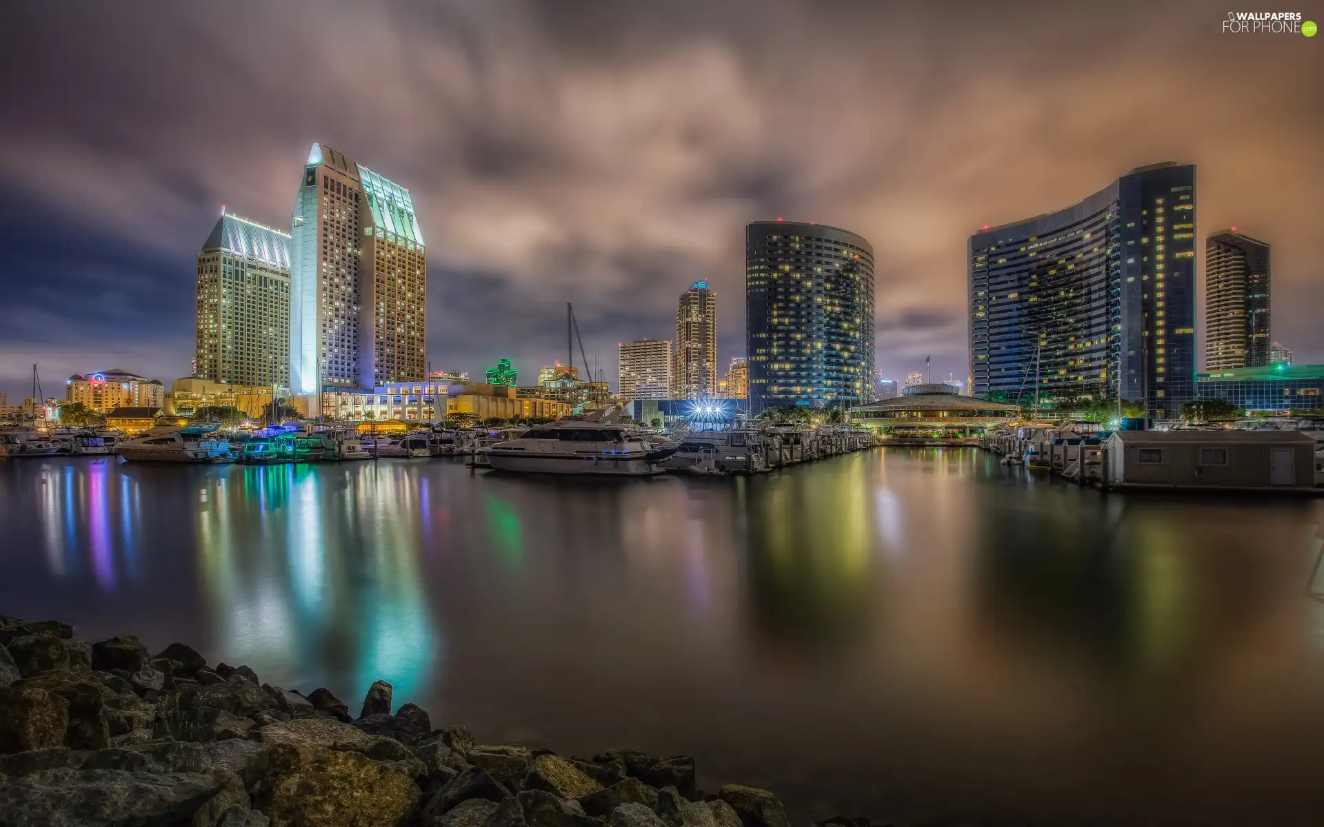 California, skyscraper, port, San Diego