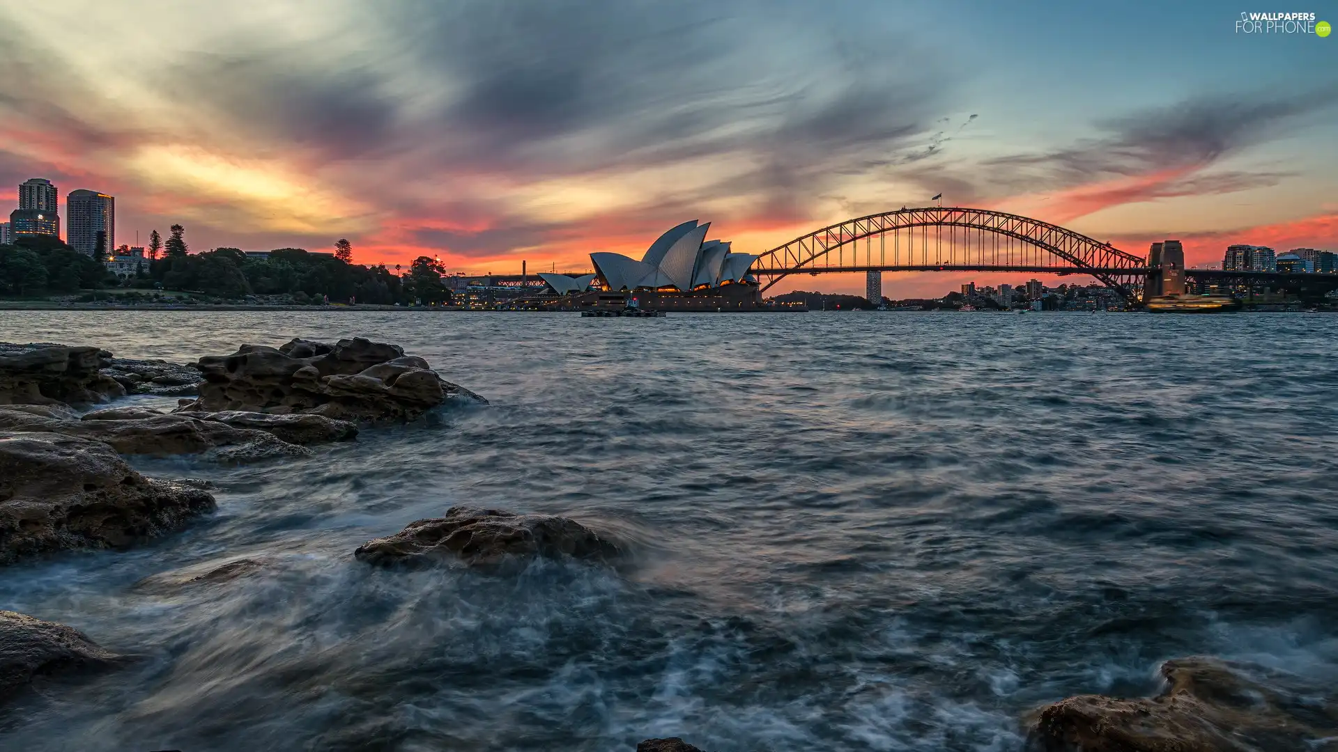 Sydney Harbor Bridge, Port Jackson Bay, Sydney, Australia, Great Sunsets, Sydney Opera House