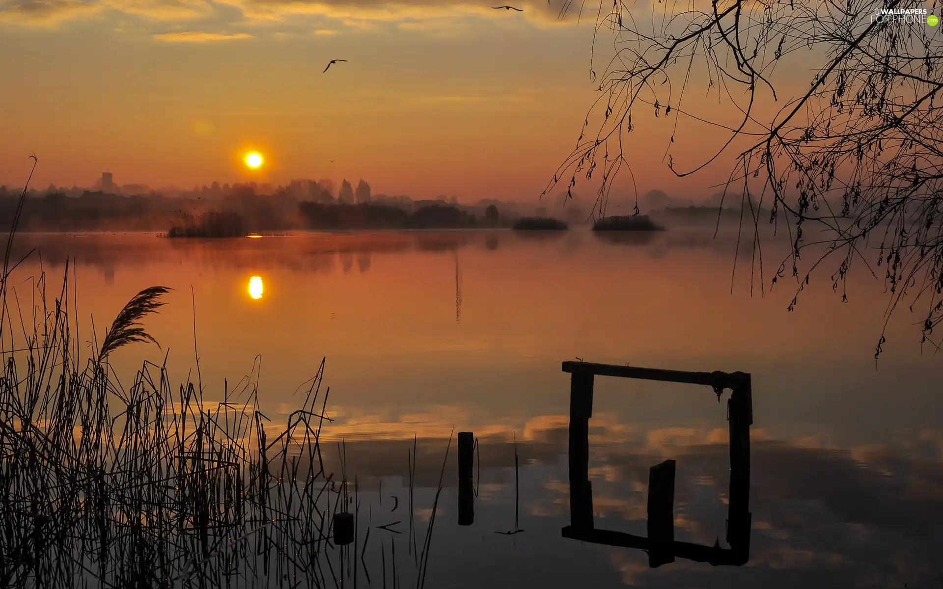 Sunrise, Szachty, Poznań, lake