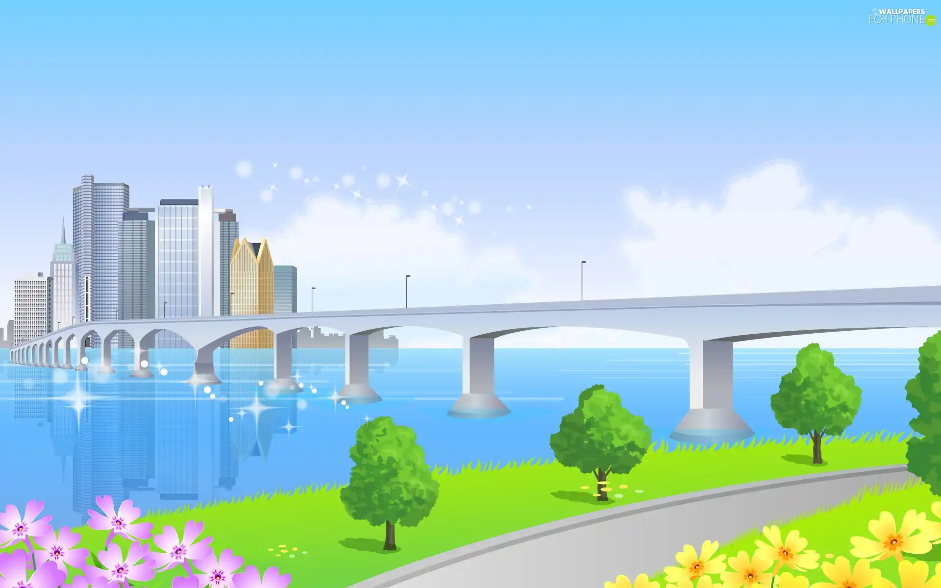 Way, buildings, Project, bridge