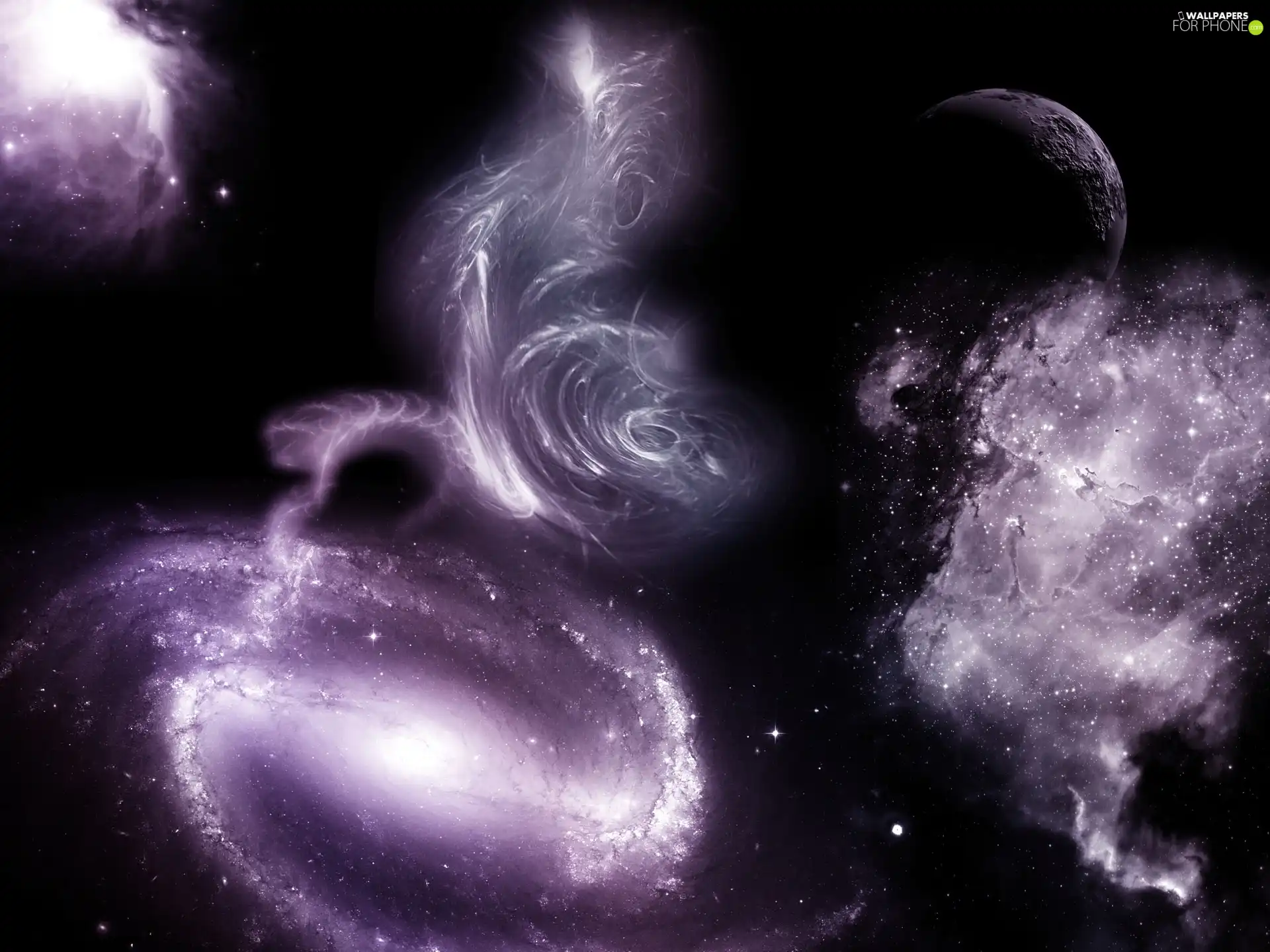Planet, Universe, purple, Galaxy