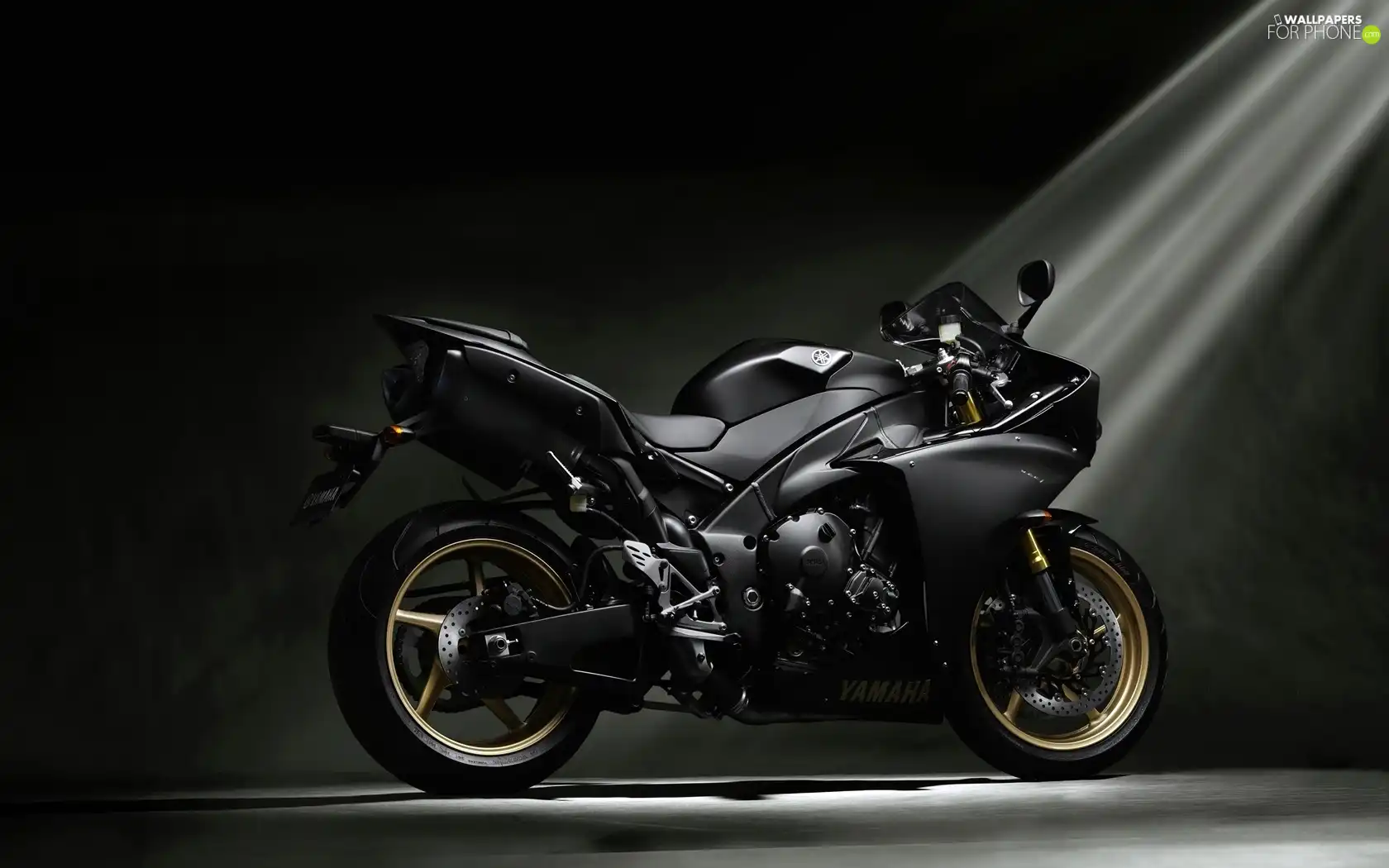 Black, Yamaha, rays, motor-bike