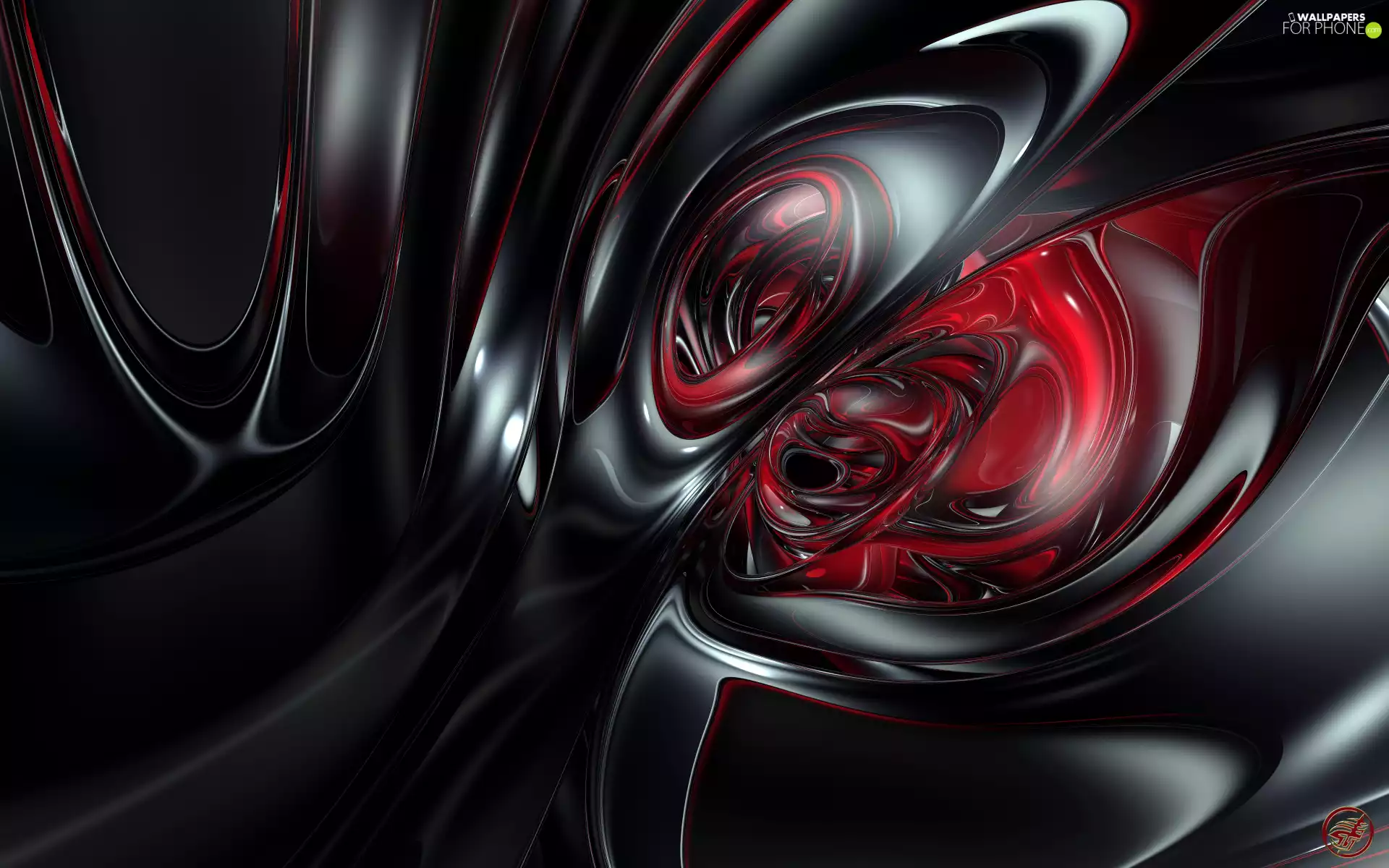 Red-black, abstraction