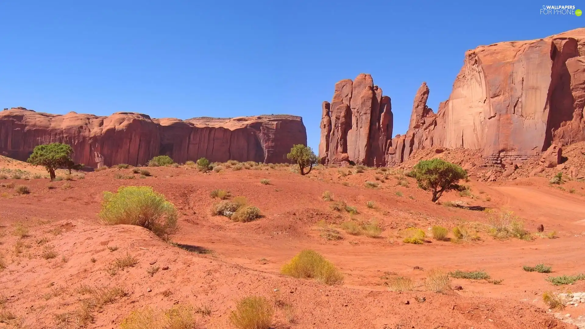 Desert, canyons, red hot