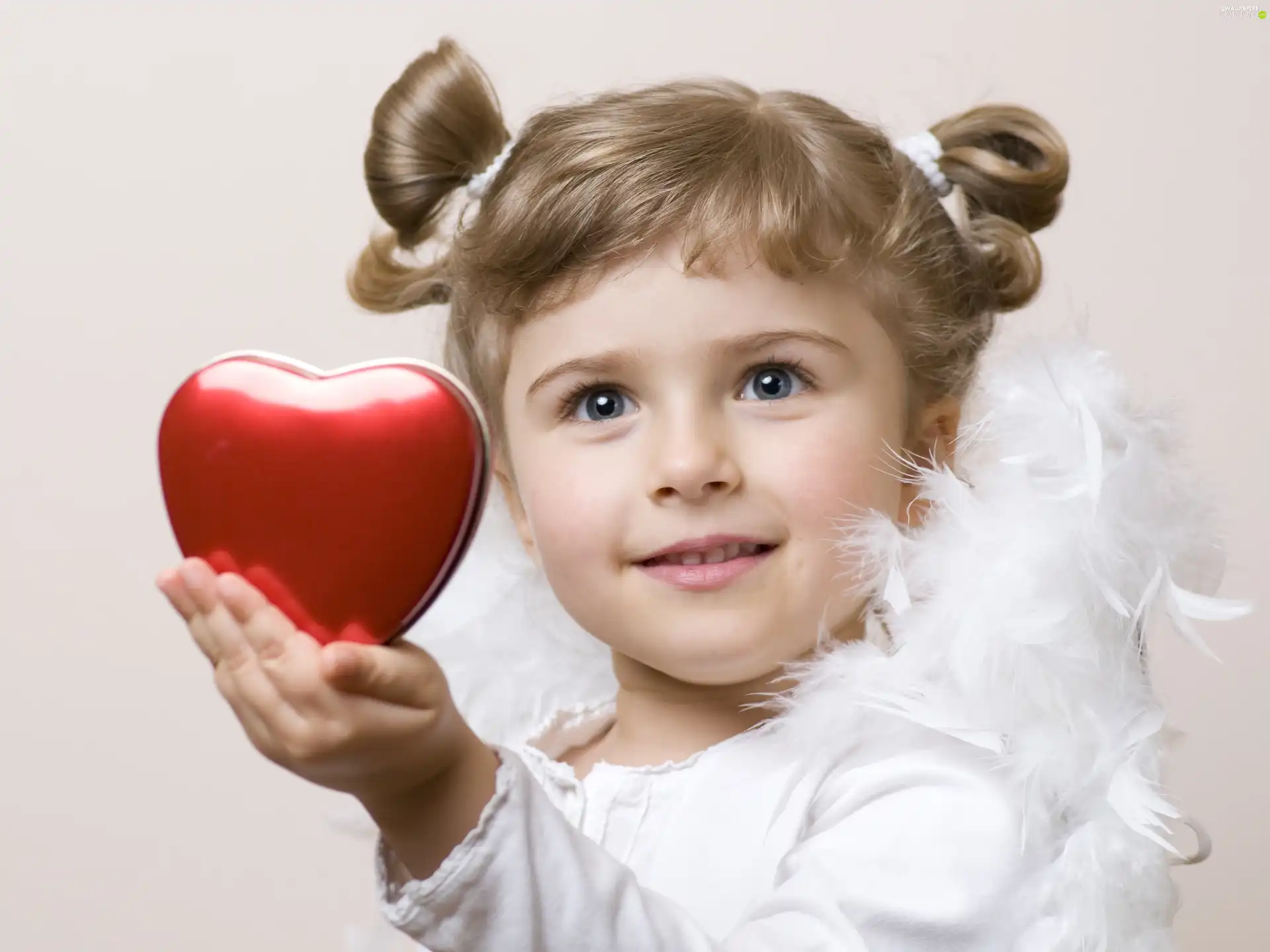 Heart teddybear, girl, Red
