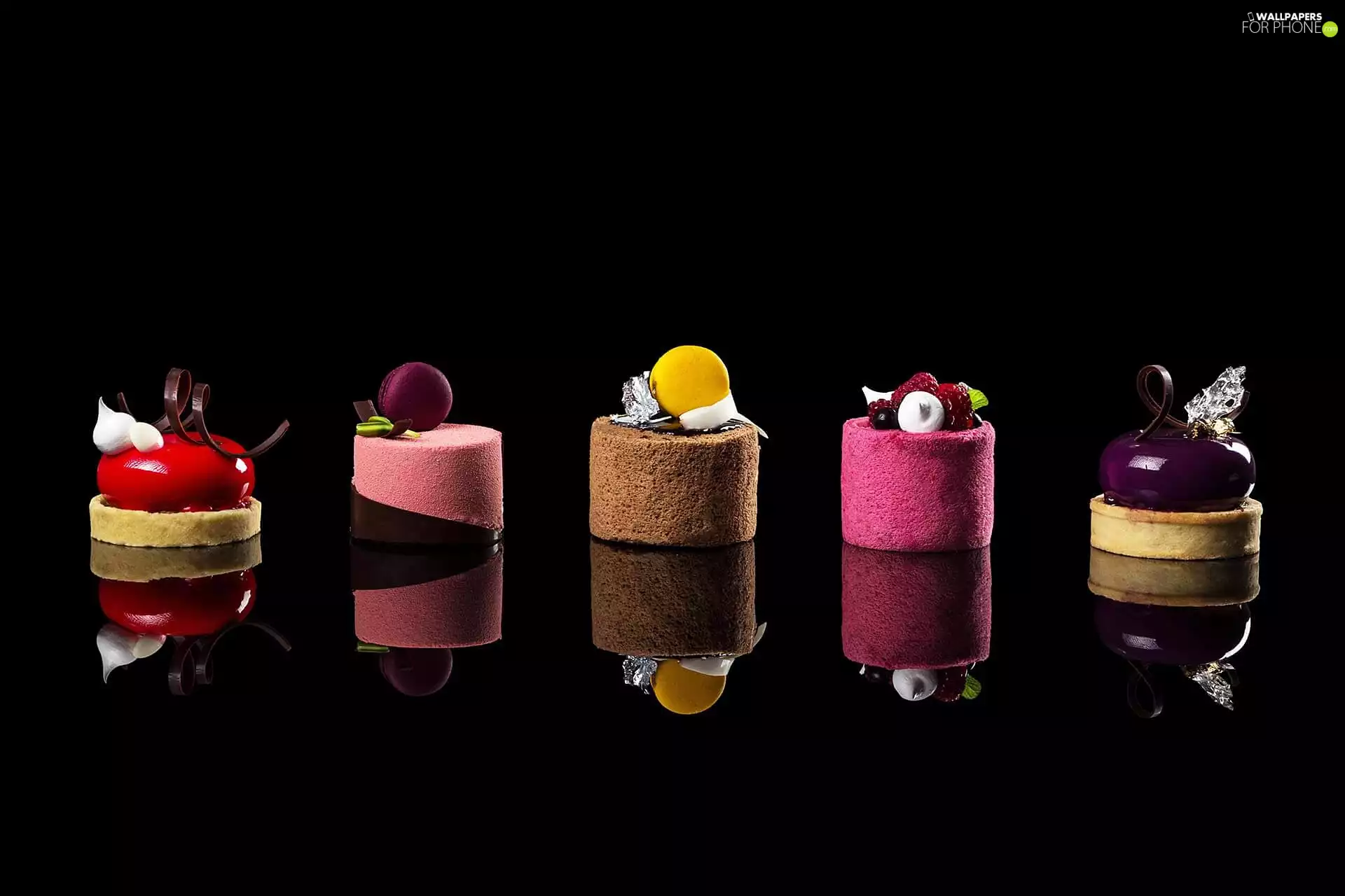 Cookies, reflection, Dark Background, Mini