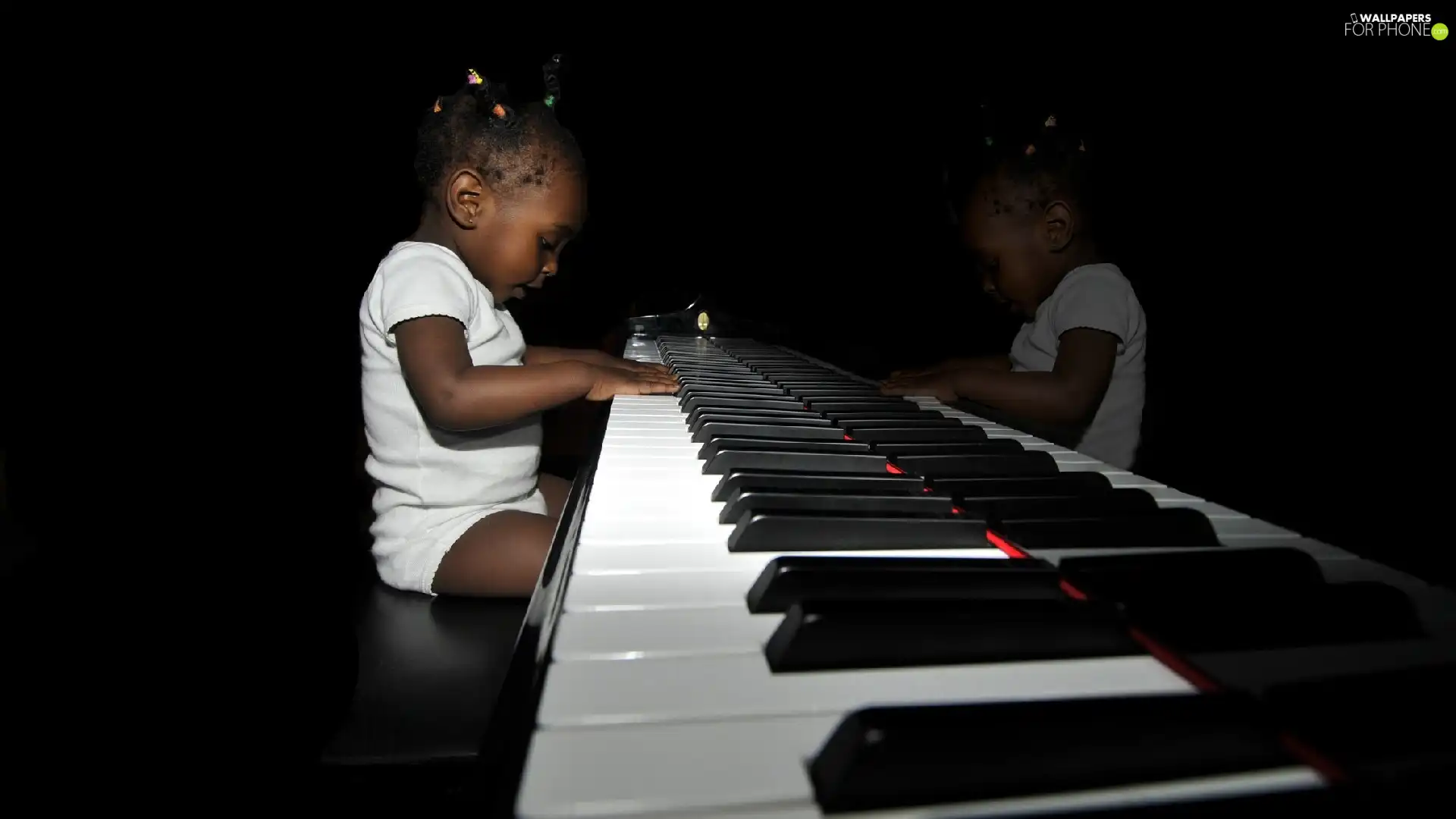 girl, Mirror, reflection, keys