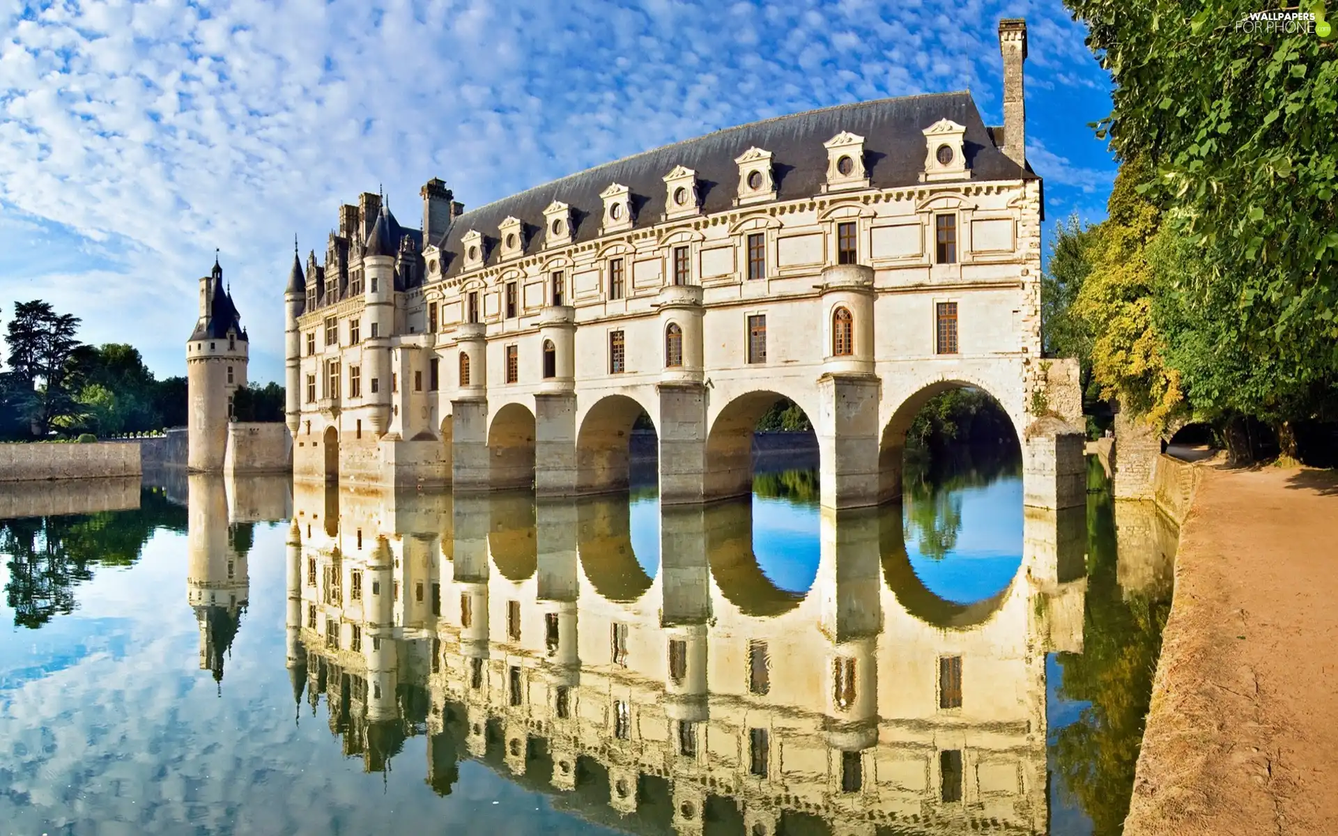 reflection, Castle, Mirror