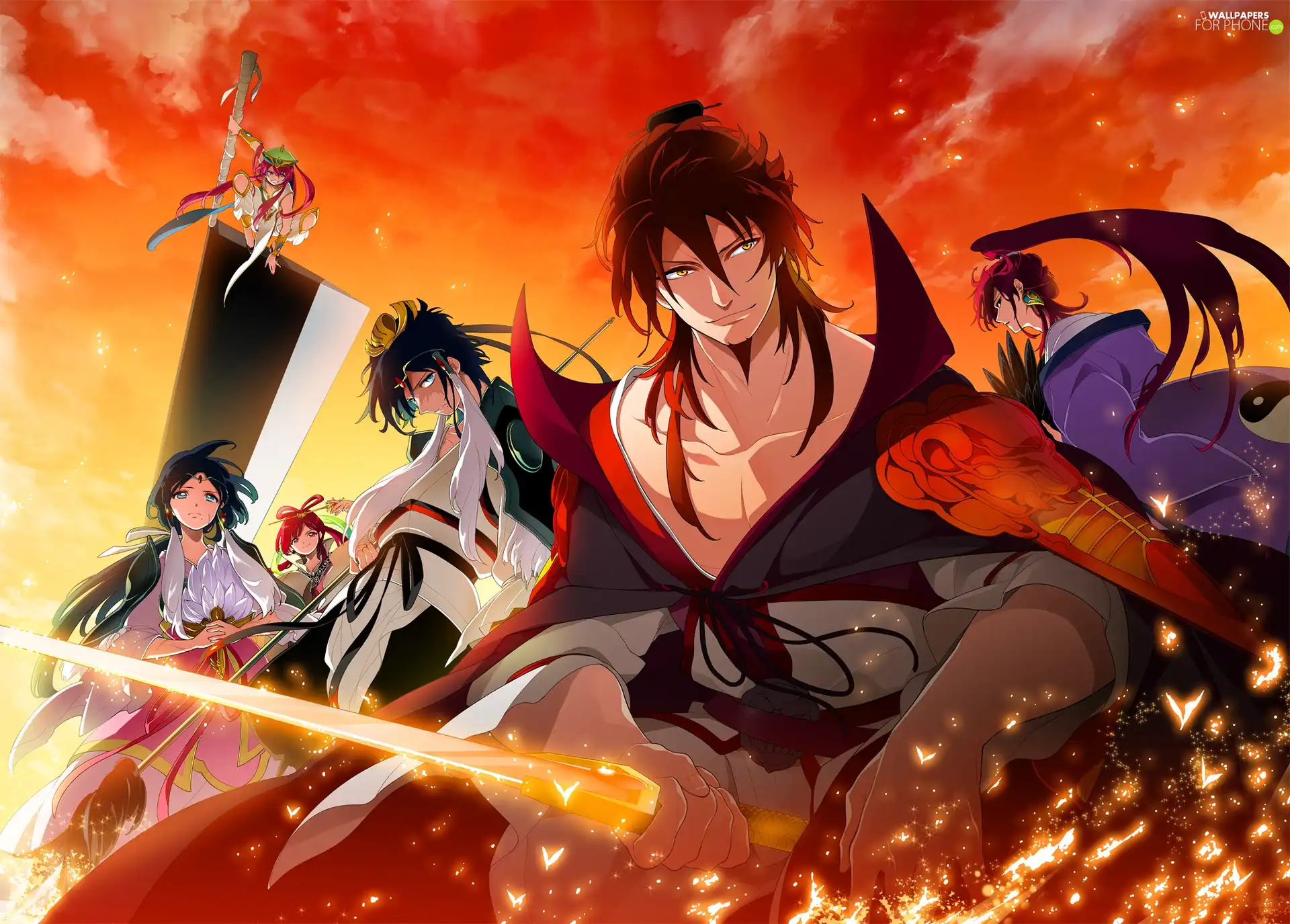 Ren Hakuei, Ren Kouha, Ren Kouen, Ren Kougyoku, Magi, Ren Hakuryuu, Ren Koumei