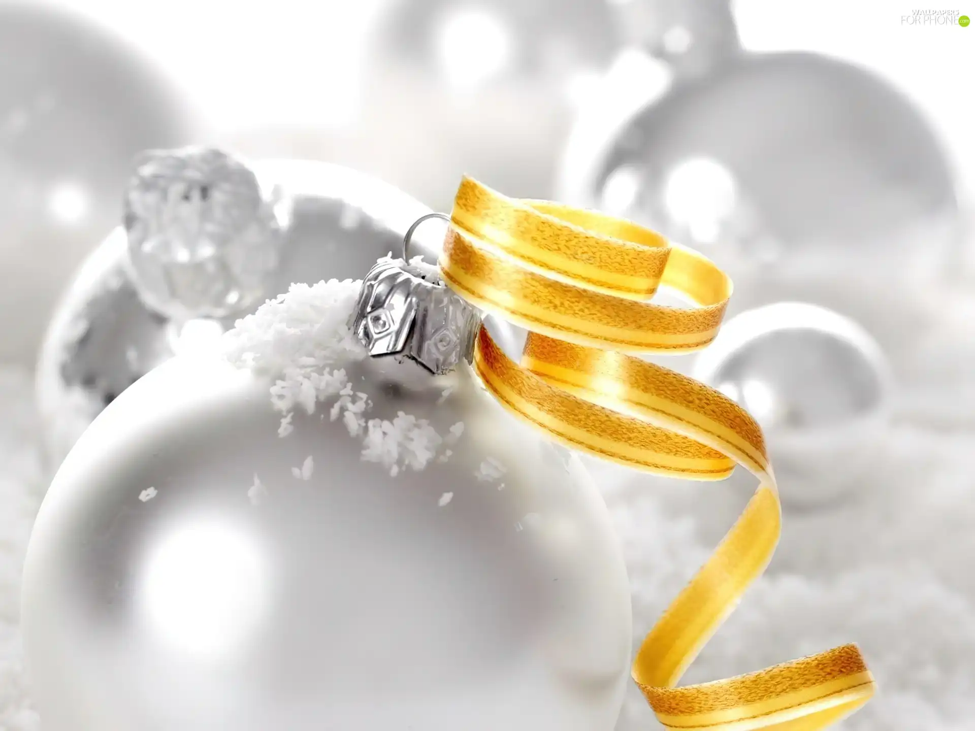 White, Golden automobile, ribbon, bauble