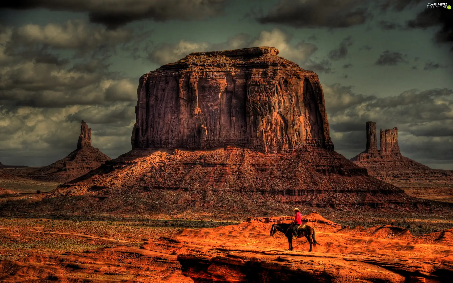 mountains, rider