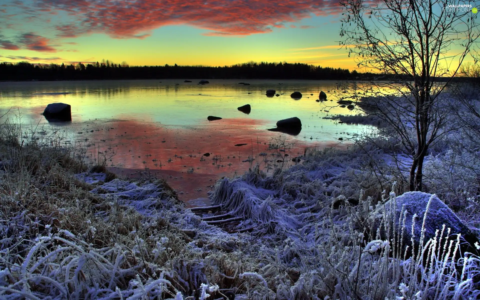 rime, coast, lakes