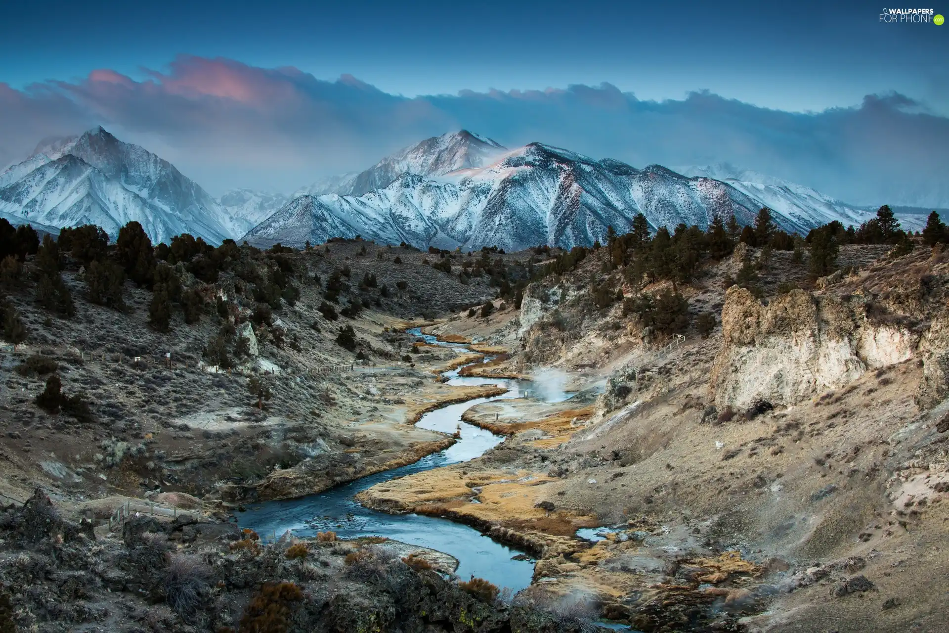 Mountains, River