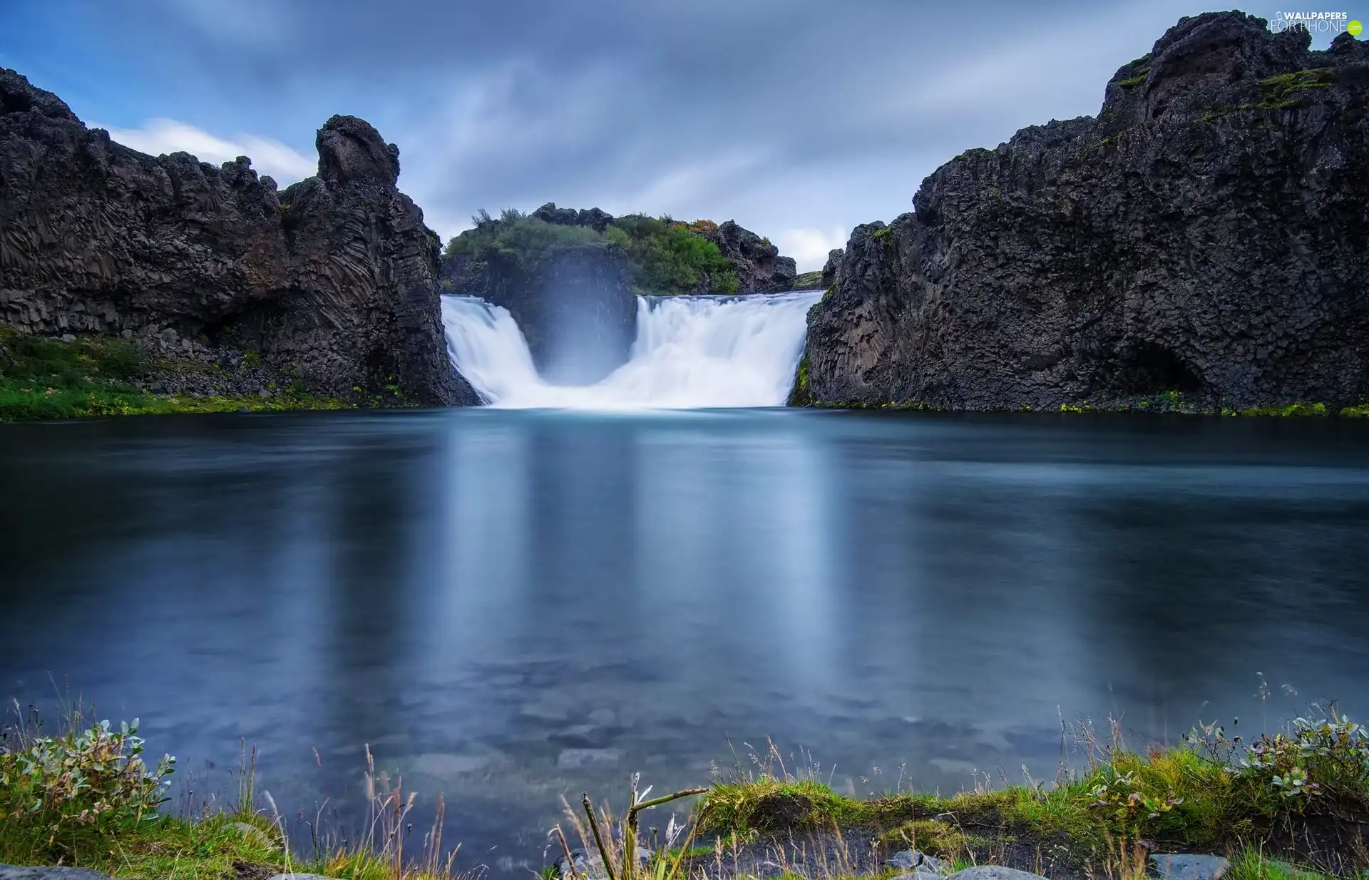 River, waterfall, rocks