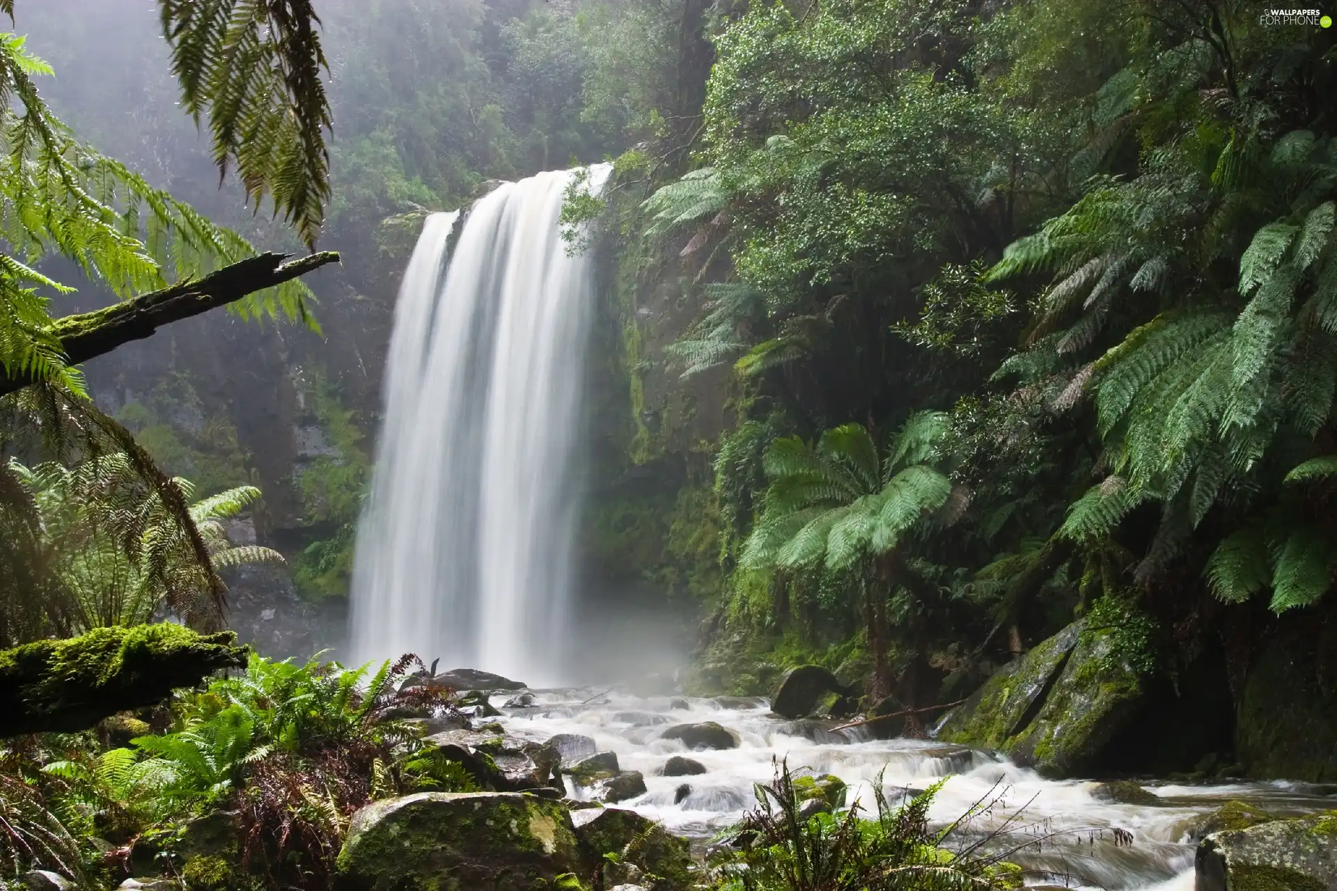 River, Stones, trees, viewes, waterfall