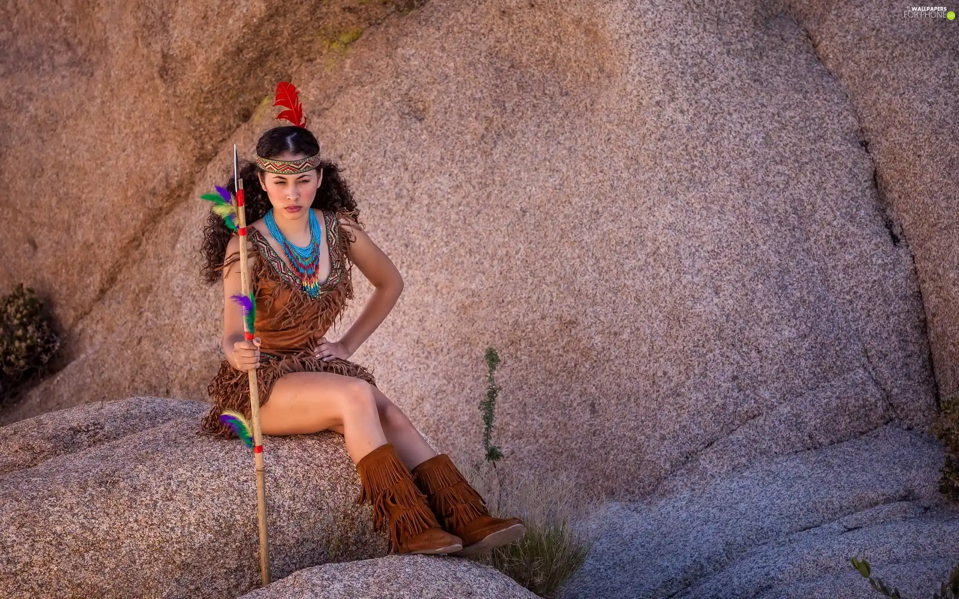 model, Weapons, rocks, Indian